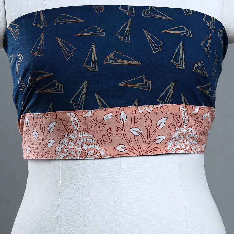 NOORI BAZAR Blue - Block Printed Cotton Akola Blouse Piece 05 - view 3