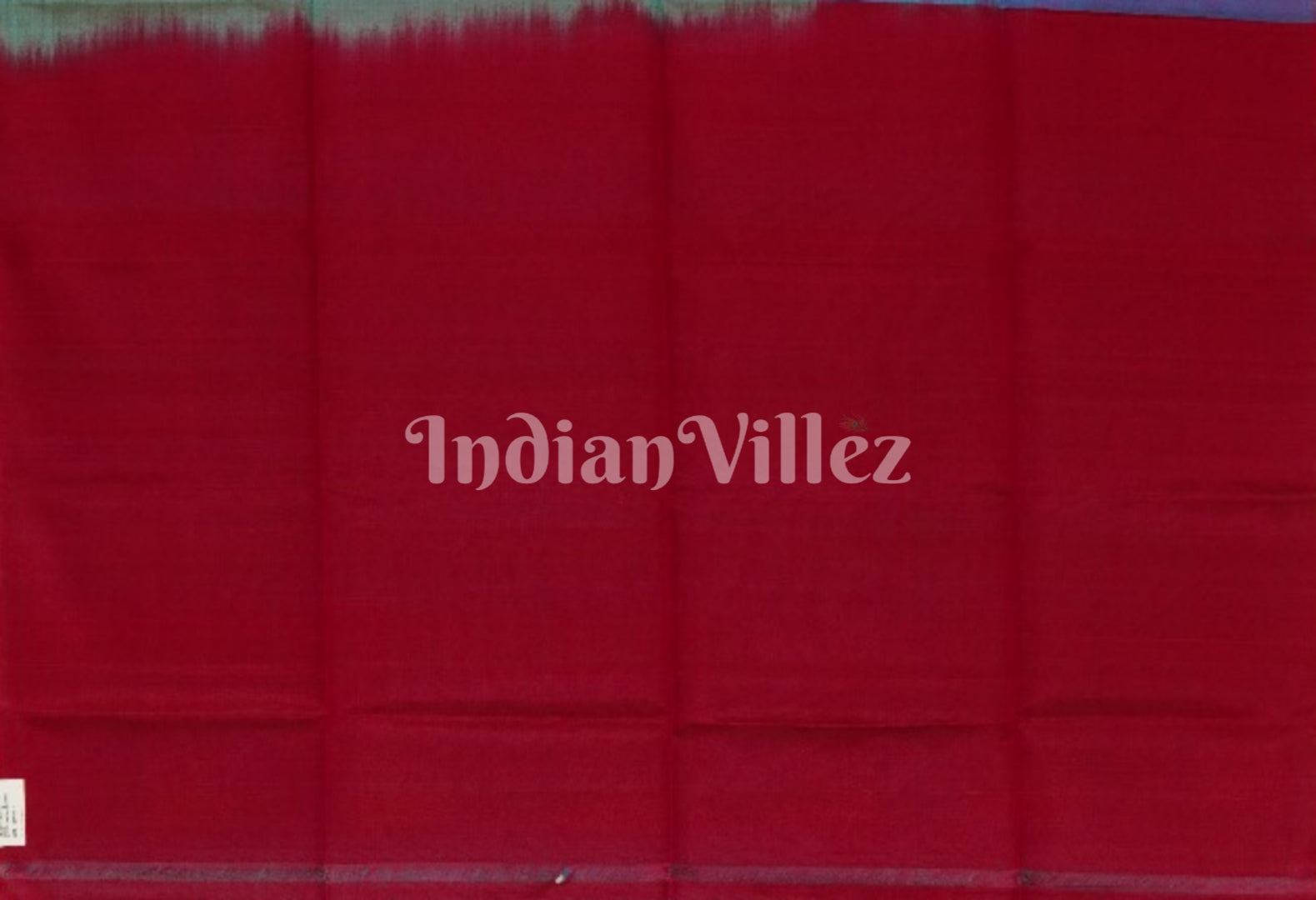 IndianVillèz Sky With Maroon Pure Kanjivaram Soft Silk Saree - view 5