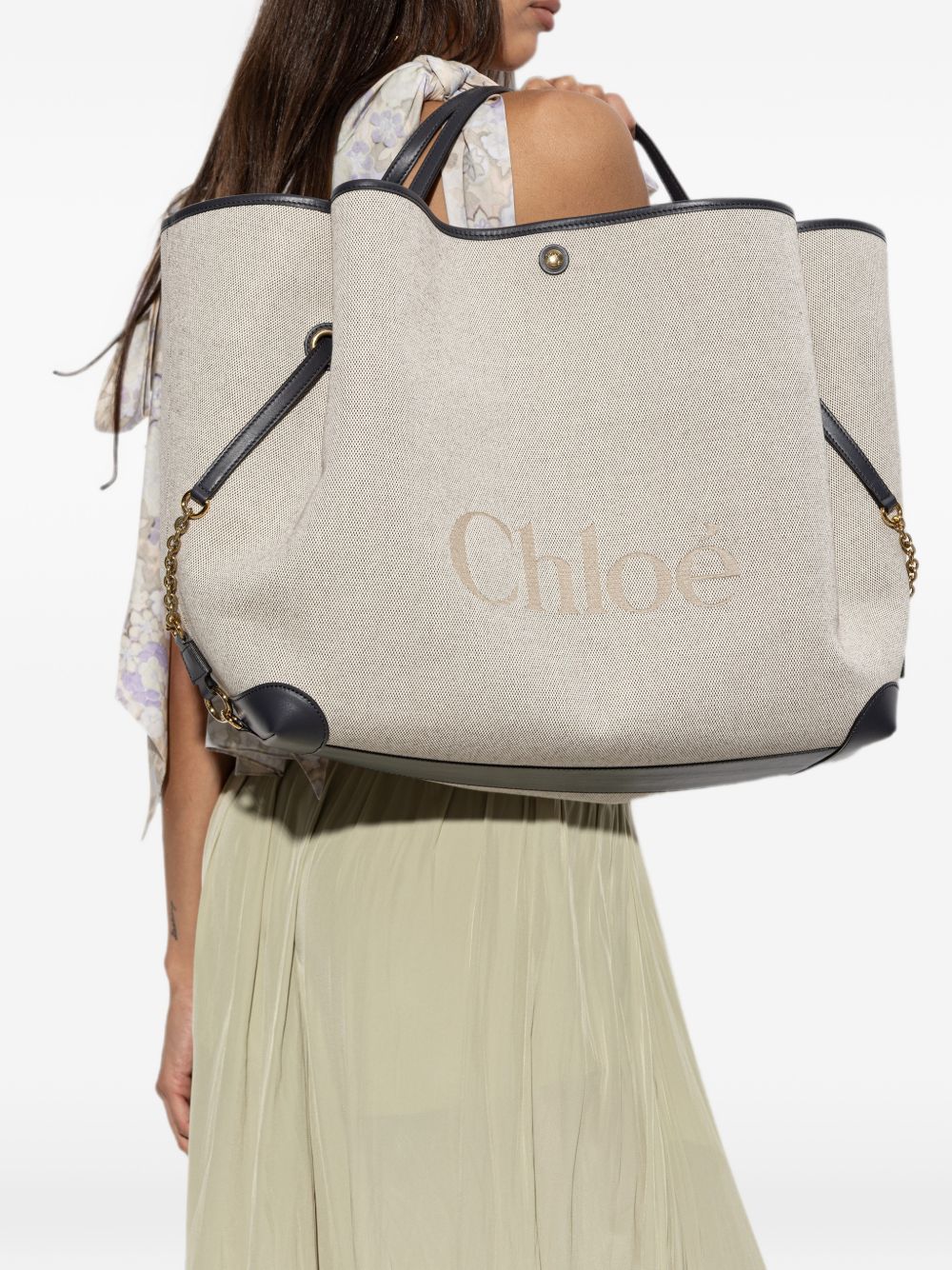 Chloé Chloe Woody Large Canvas Tote - view 4