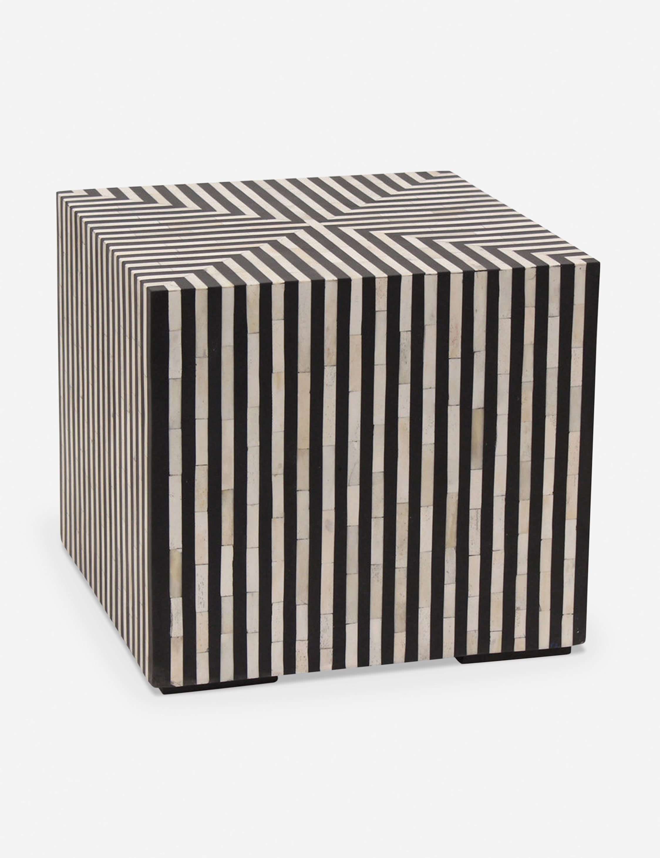 Lulu and Georgia Trendyl Side Table – Black/White - view 2