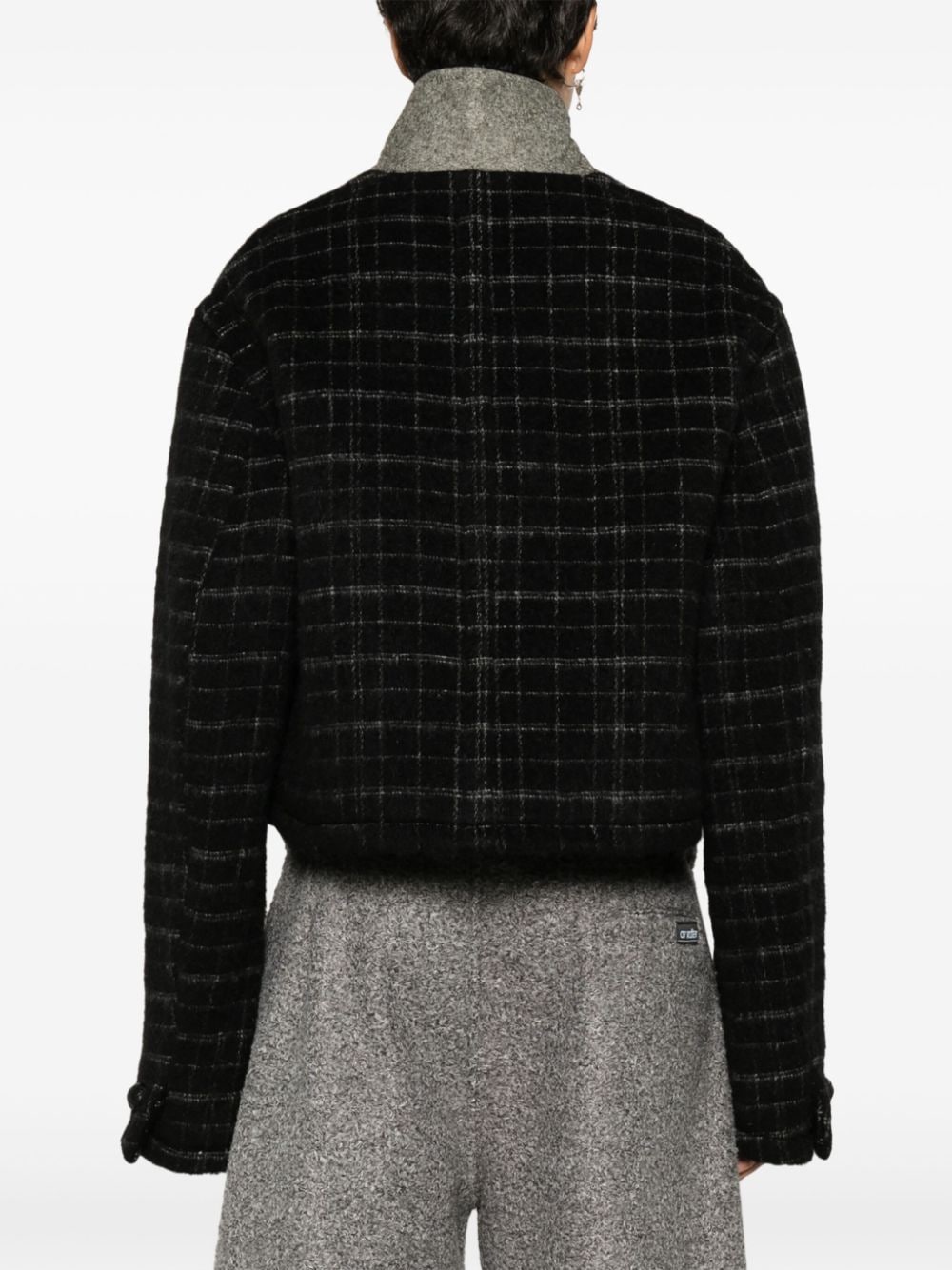 Etro Checked crop jacket - view 3