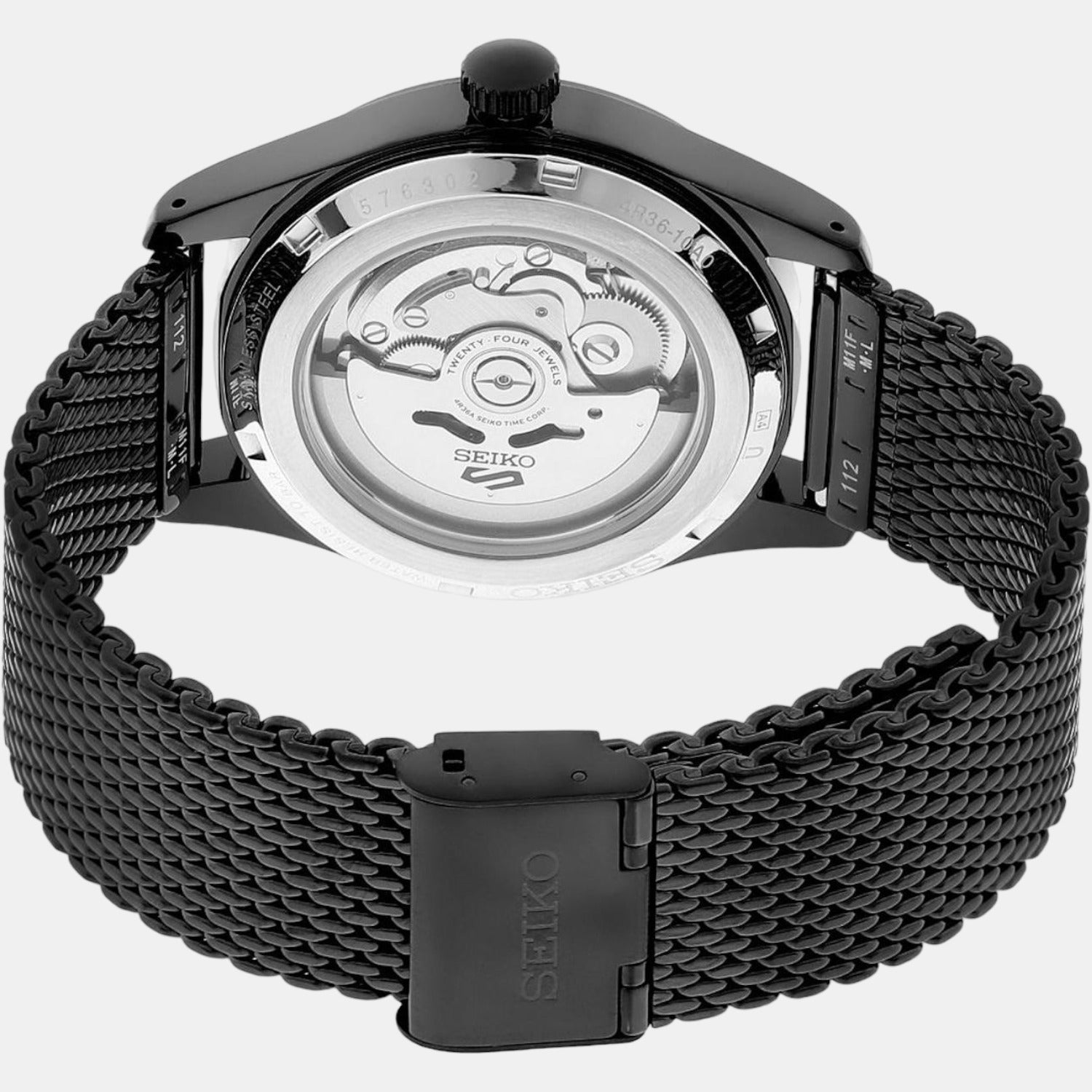 Seiko 5 Sports Men Automatic Black Dial Analog Stainless Steel Watch SRPH25K1 - view 4