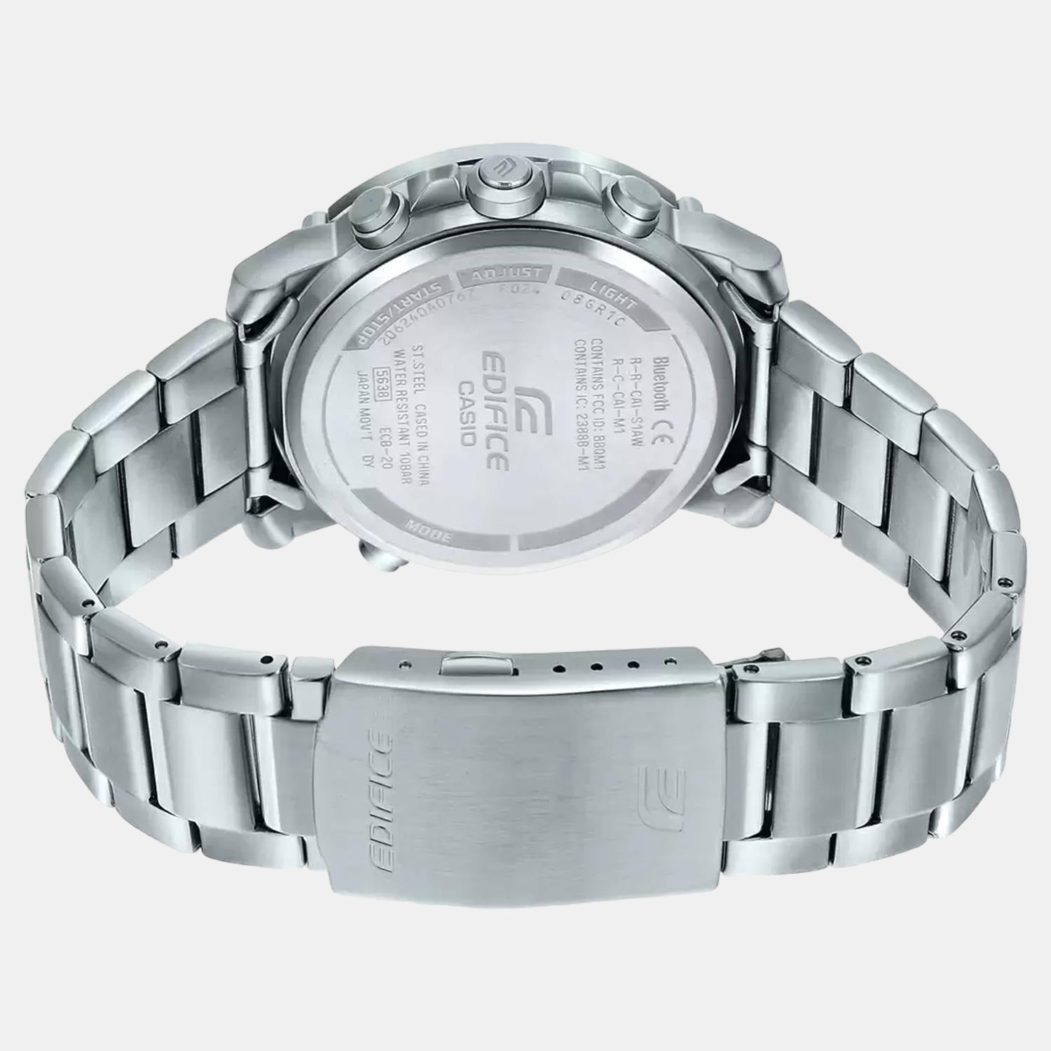 Casio Edifice Men Quartz Black Dial Analog-Digital Stainless Steel Watch EX524 - view 5