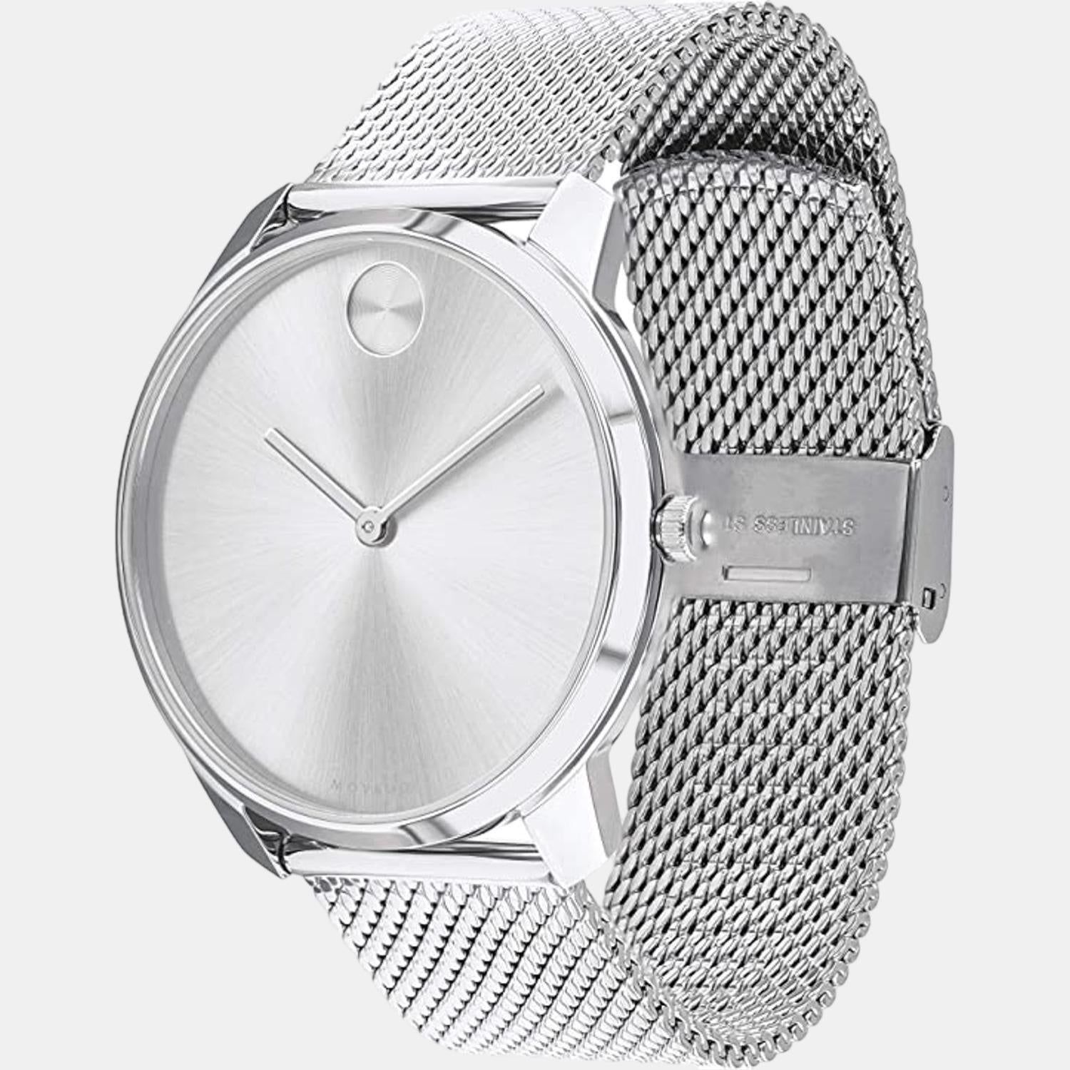 Movado Bold Men Quartz Silver Dial Analog Stainless Steel Watch 3600589 - view 2