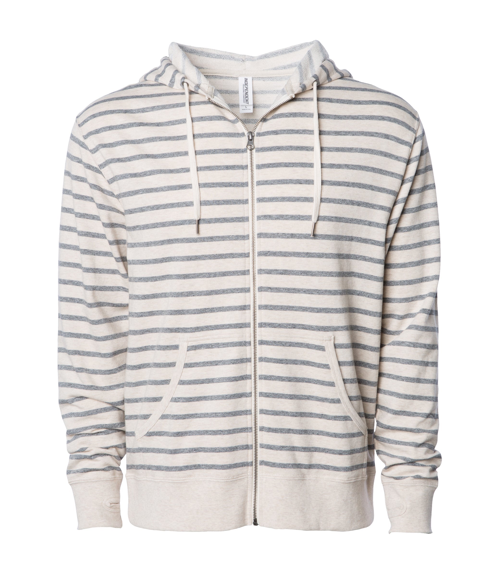 Independent Trading Company Unisex Heather French Terry Zip Hooded Sweatshirt