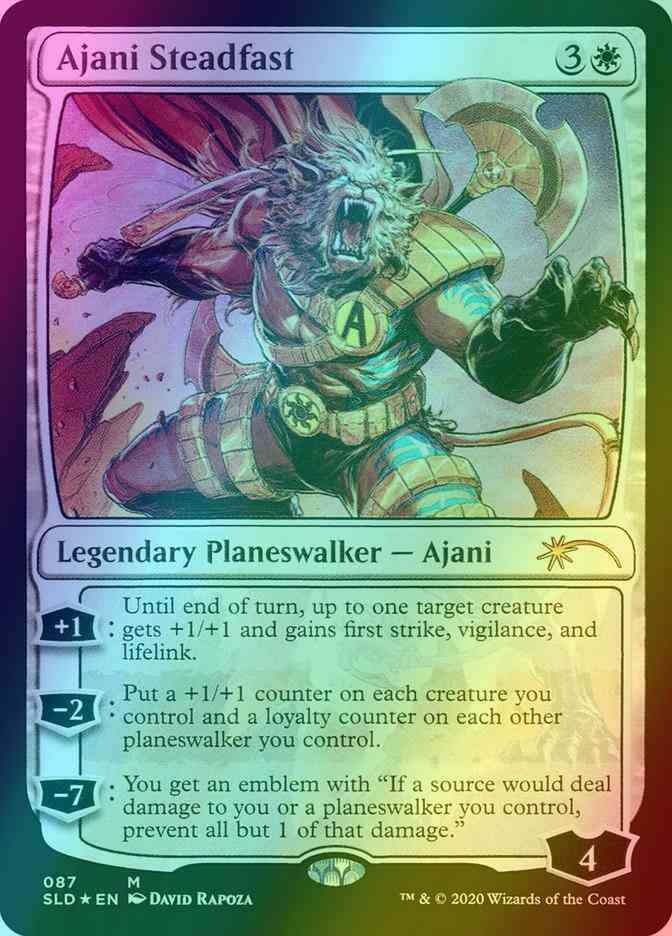 Ajani steadfast 0087 – Magic Ajani Steadfast [0087] [The Path Not Traveled] [Secret Lair Drop] [Foil]