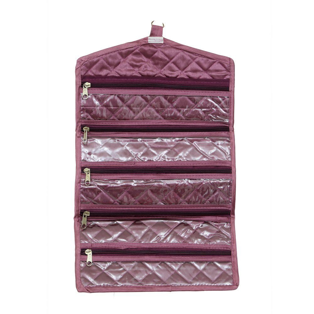 Kuber Industries Satin Payal Organiser, Purple (KU1584),Standard