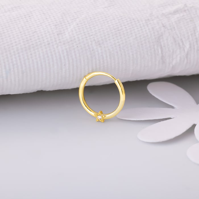 GIVA Jewellery Golden Zircon Star Nose Ring - view 5