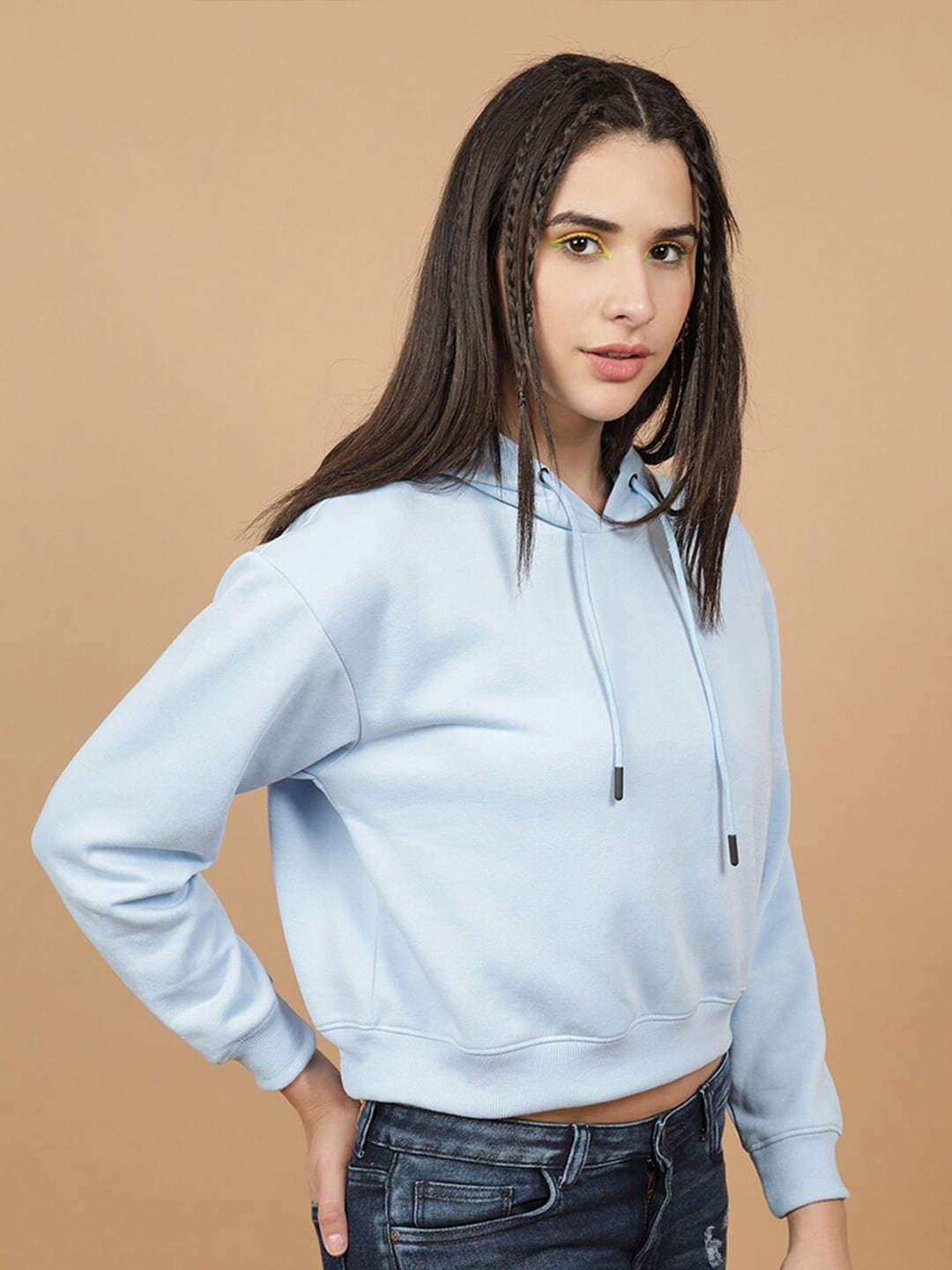 Freehand By The Indian Garage Co Women's Solid Regular Fit Sweatshirt - view 3