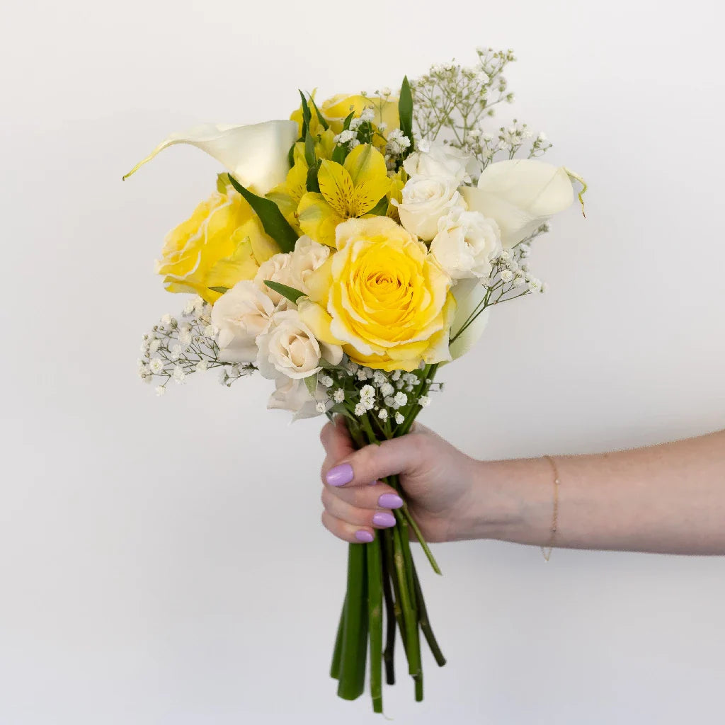 FiftyFlowers Yellow Fuzzy Rose DIY Flower Kit