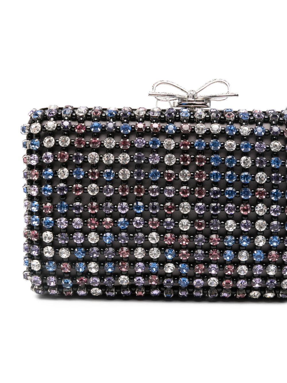 Self-Portrait Multi Crystal Chainmail Clutch - view 5