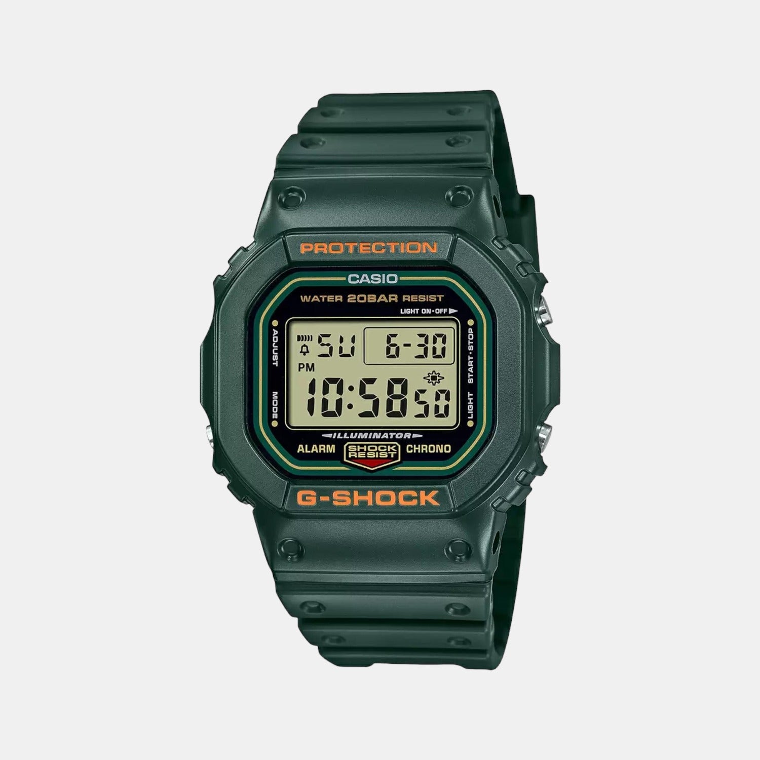 Casio G-Shock Men Quartz Green Dial Digital Resin Watch G1173