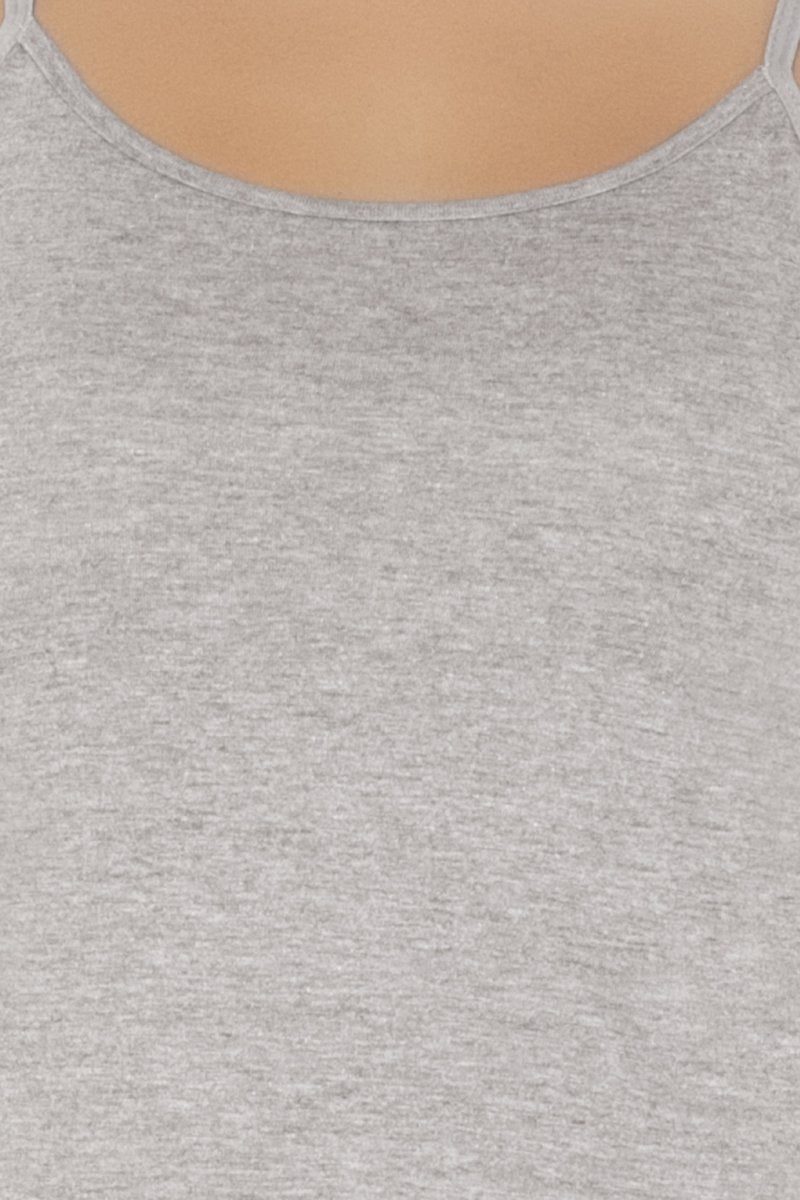 Amante Cotton Camisole - Grey Melange - view 4