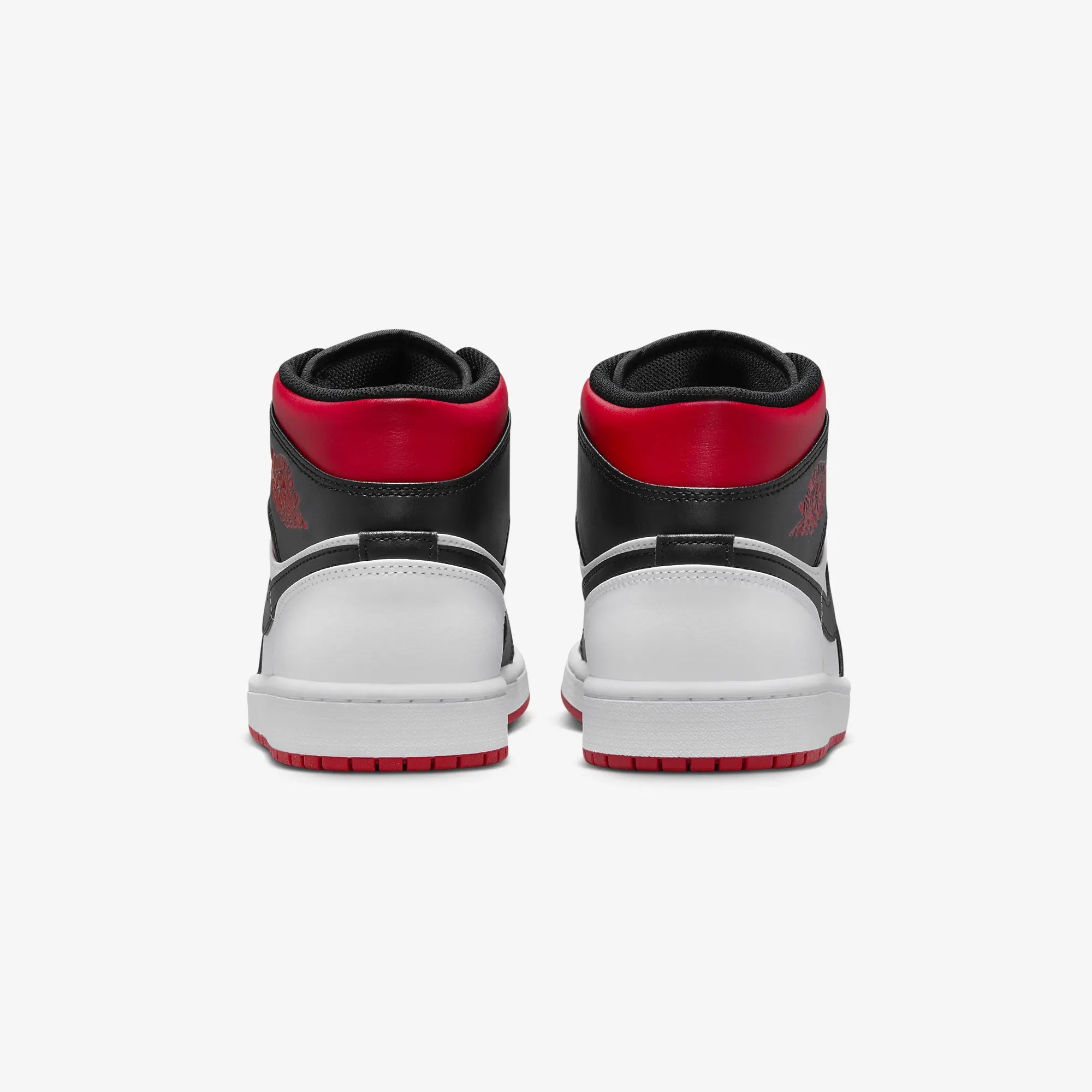 Jordan | AIR JORDAN 1 MID { WHITE/GYM RED-BLACK - view 2