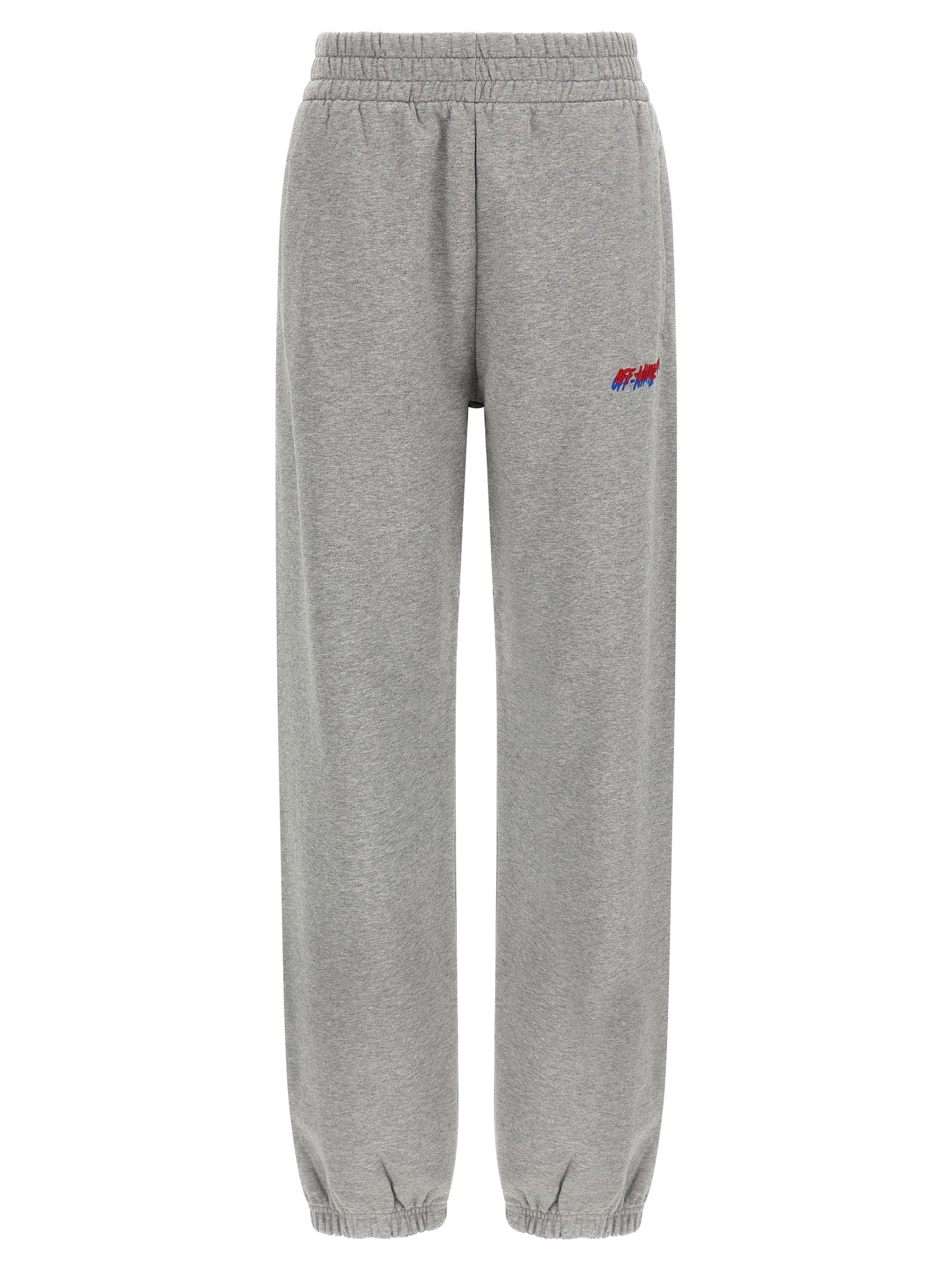 Off White Logo Embroidery Joggers – 100% cotton