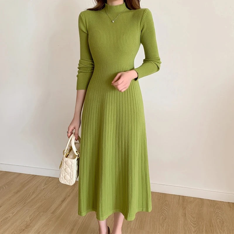 Alamode By Akanksha Misty Premium Woolen Knitted Midi Dress - view 5