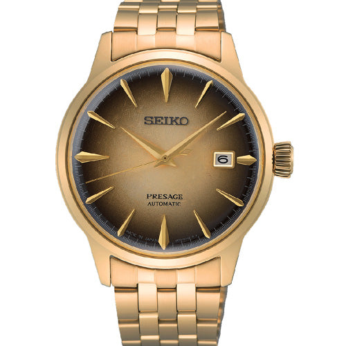 Seiko Presage Cocktail Time Half & Half Gradient Black & Yellow Gold Dial 40.5mm Men SRPK48J1 - view 4