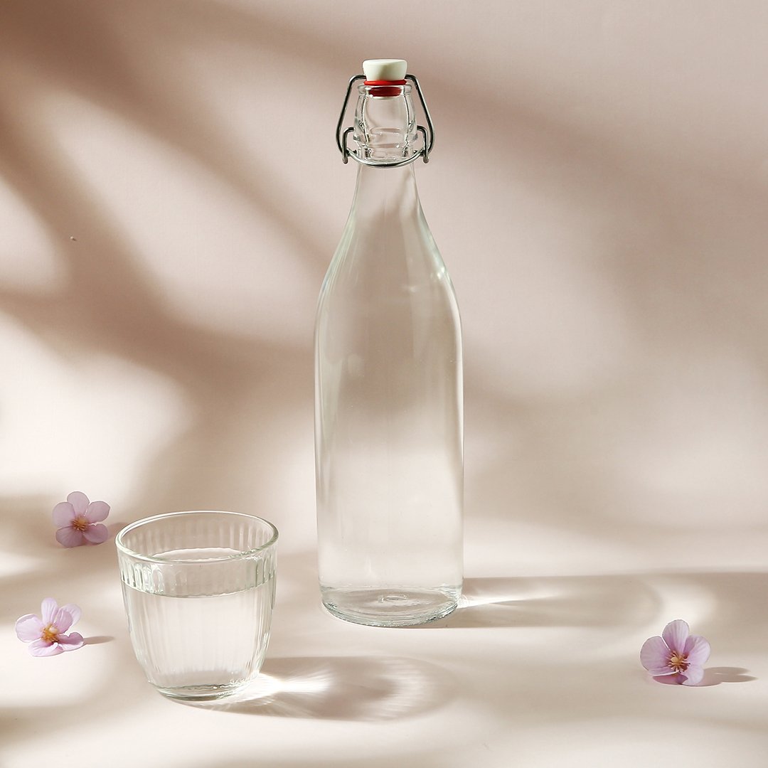 Wonderchef Bormioli Water Bottle - Clear - 1L.