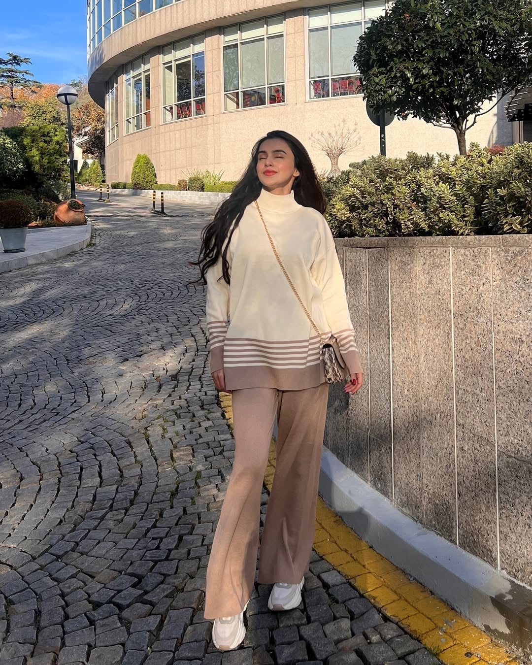 Alamode By Akanksha Ariana Striped Premium Winter Coord Set - Tracksuit