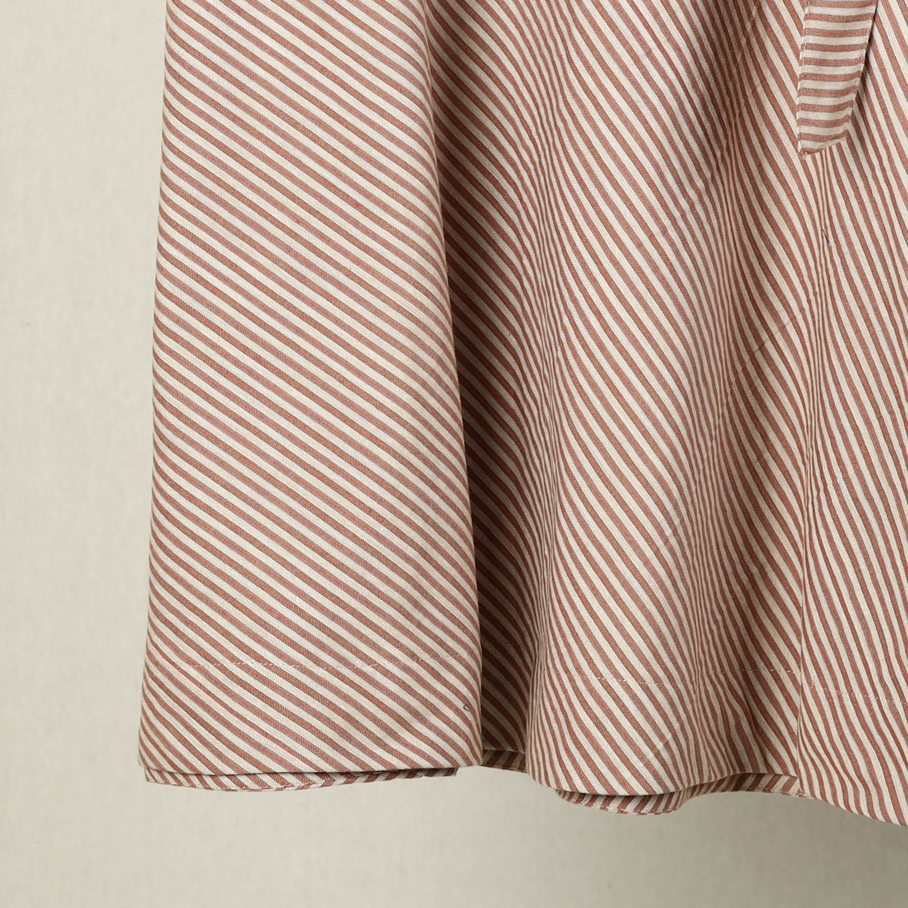 NOORI BAZAR Brown - Jhiri Handloom Cotton Wrap Around Plain Skirt 08 - view 3
