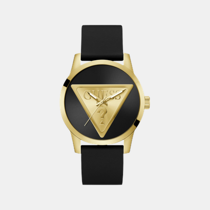 Guess Badge Men Quartz Black Dial Analog Silicone Watch GW0781G4