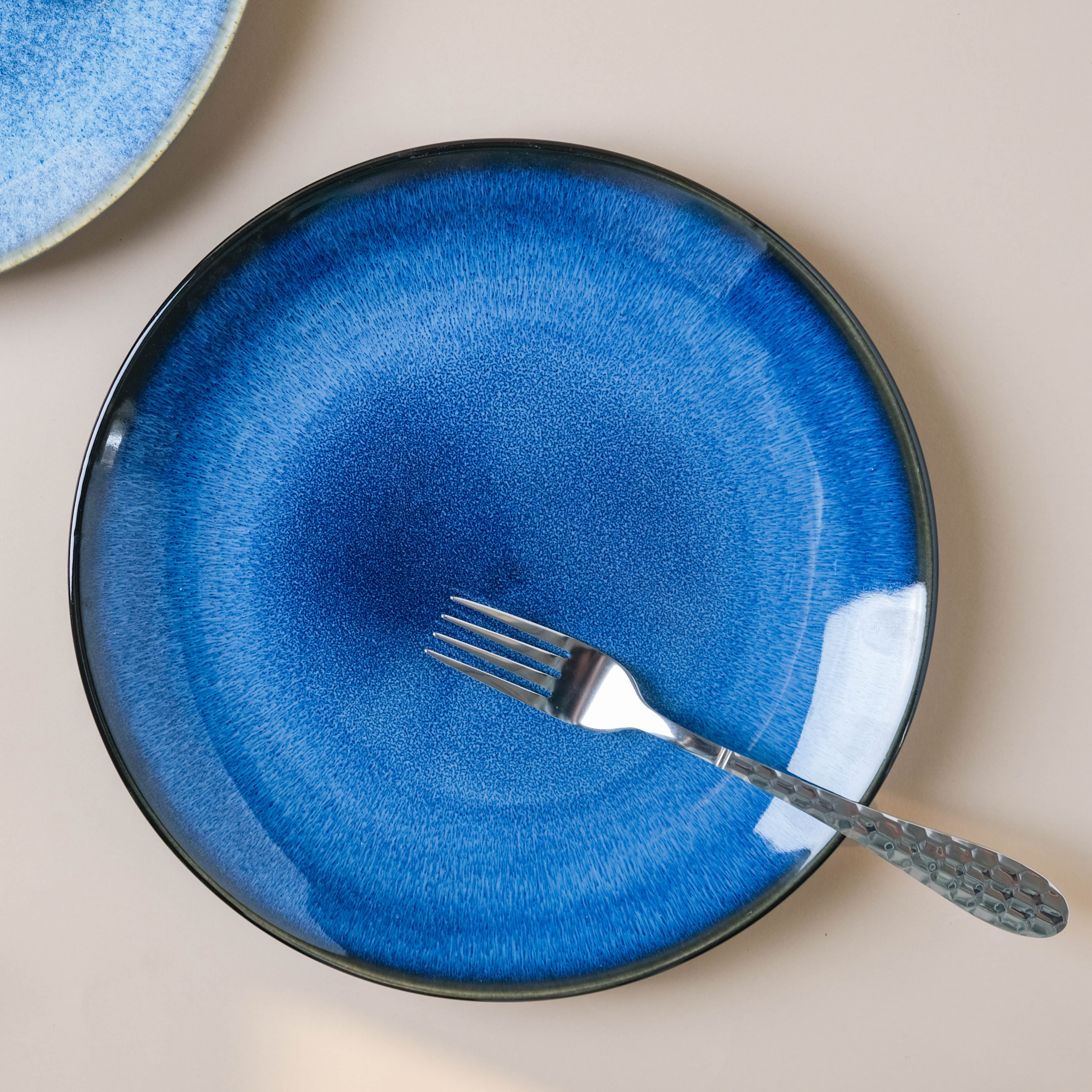 Nestasia Glossy Blue Dinner Plate - view 8