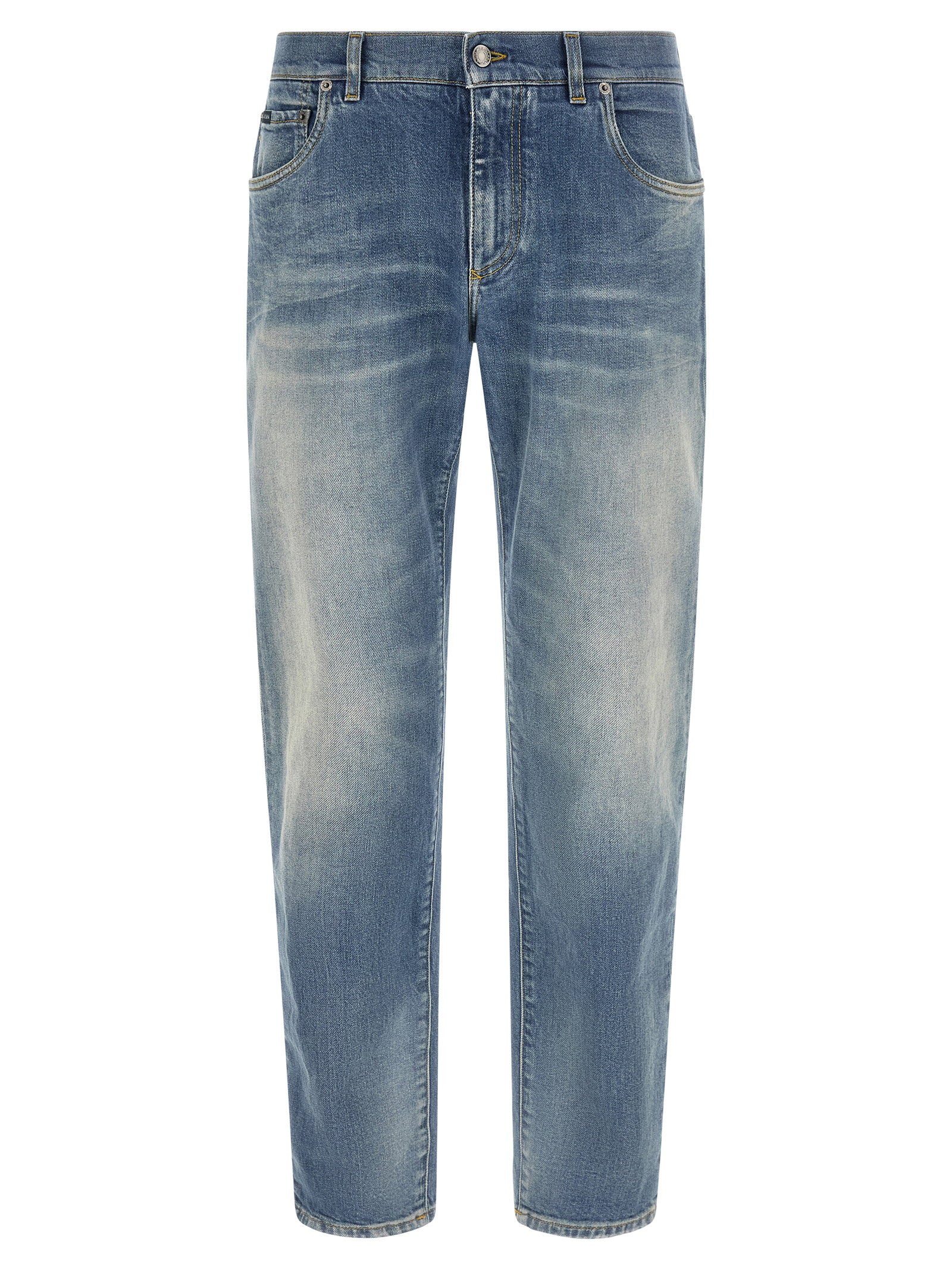 Dolce & Gabbana Logo Plaque Jeans – 98% cotton, 2% elastane