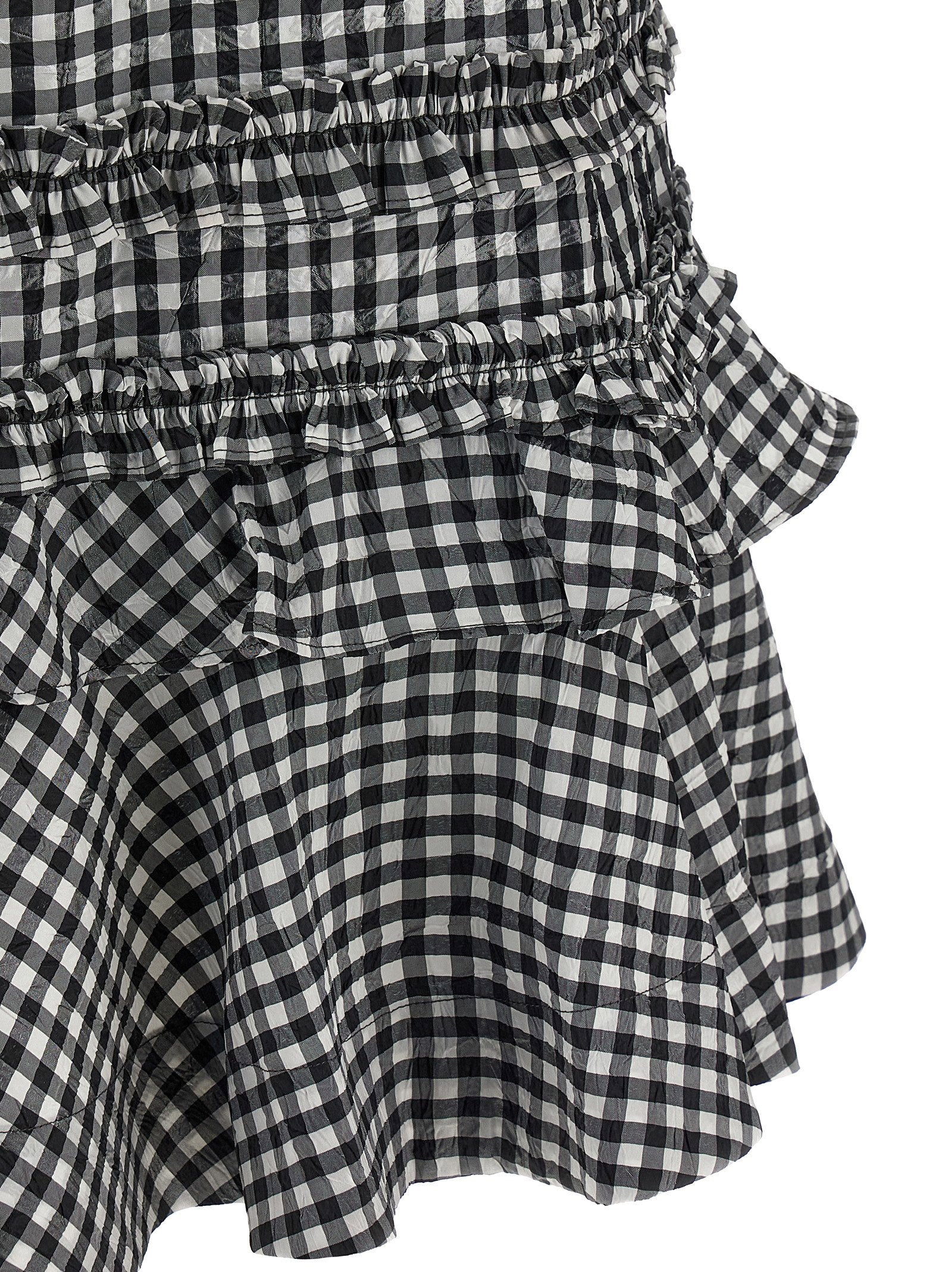 Ganni Crinkled Check Mini Dress – 100% polyester - view 4