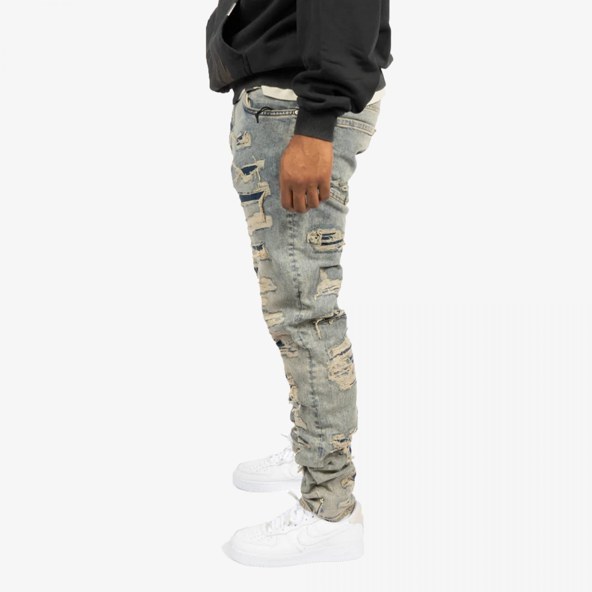 Represent | SHREDDED { DENIM - view 2