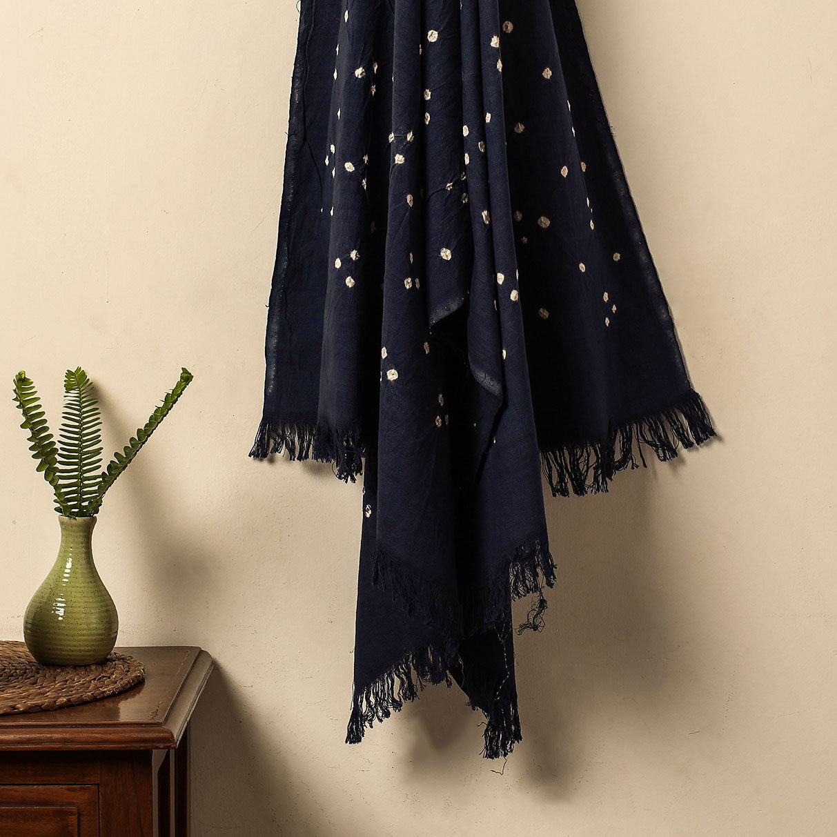 KACHCHH JI CHHAAP Black - Bandhani Tie-Dye Handloom Cotton Towel - view 2