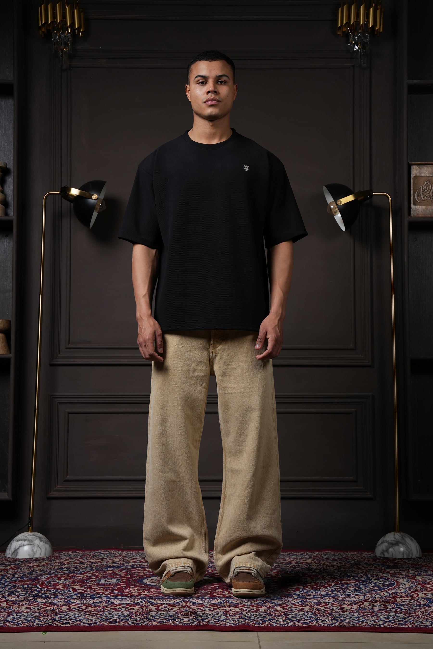 Y*all Waffle T Shirt - Black - view 2