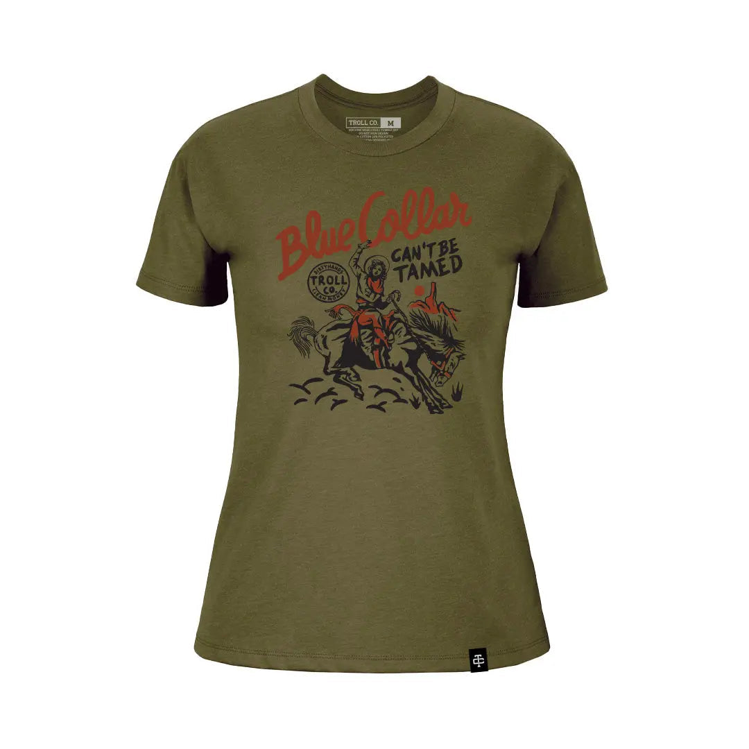 Radial Women's Can't Be Tamed Tee – Military Green