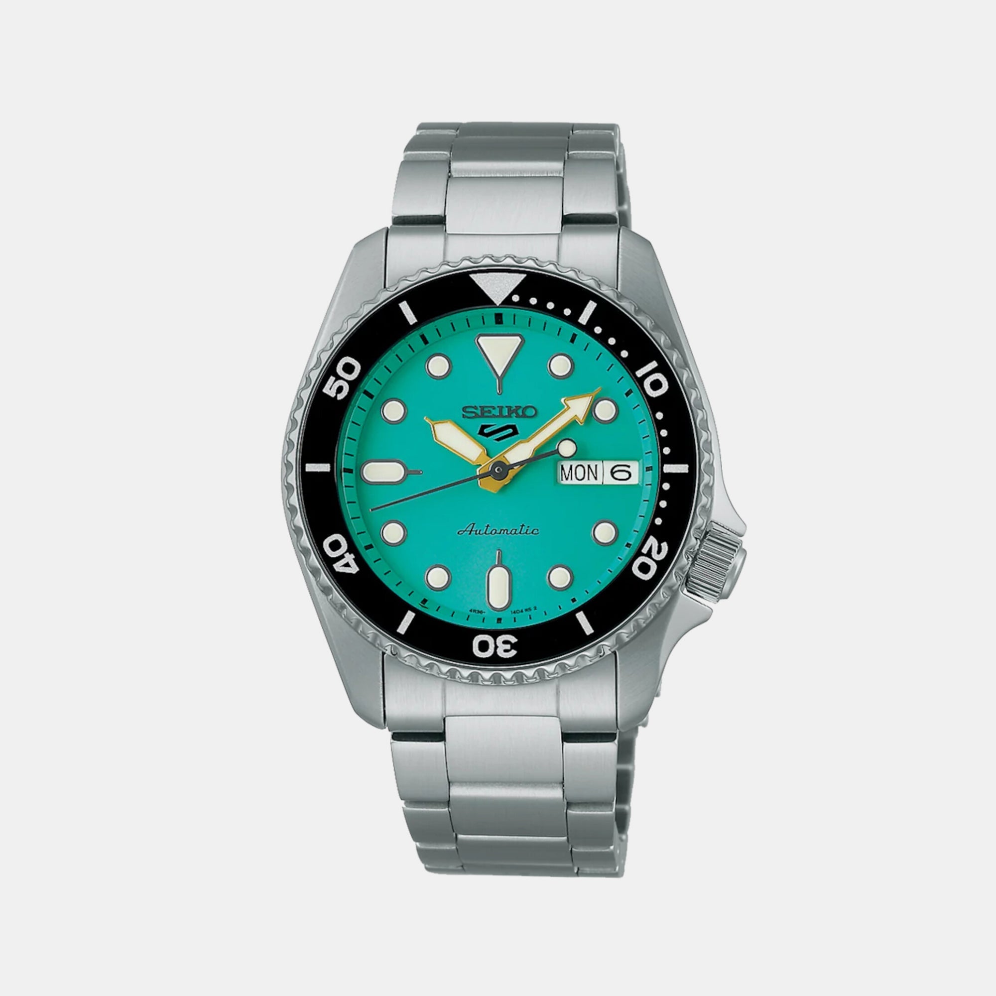 Seiko 5 Sports Men Automatic Green Dial Analog Stainless Steel Watch SRPK33K1