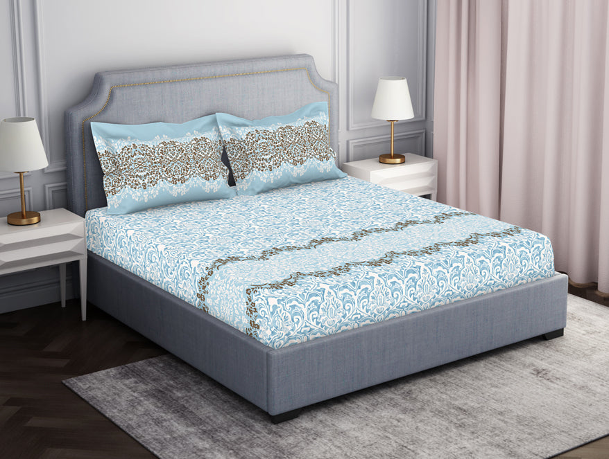Spaces India Ornamenta Ornate 100% Cotton Double Bedsheet - Essentials by Spaces - view 8