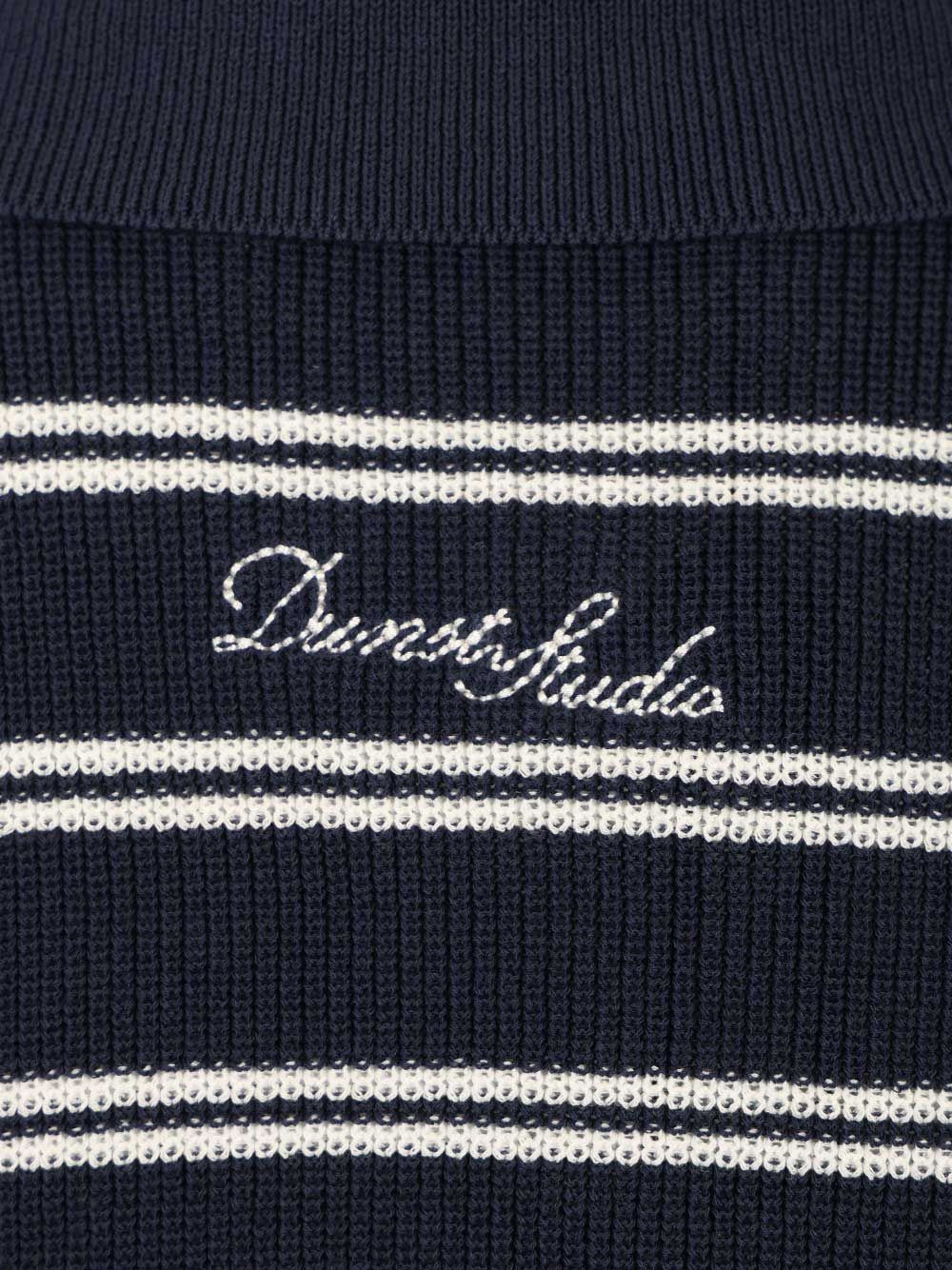 Dunst Cotton blend striped polo shirt - view 2