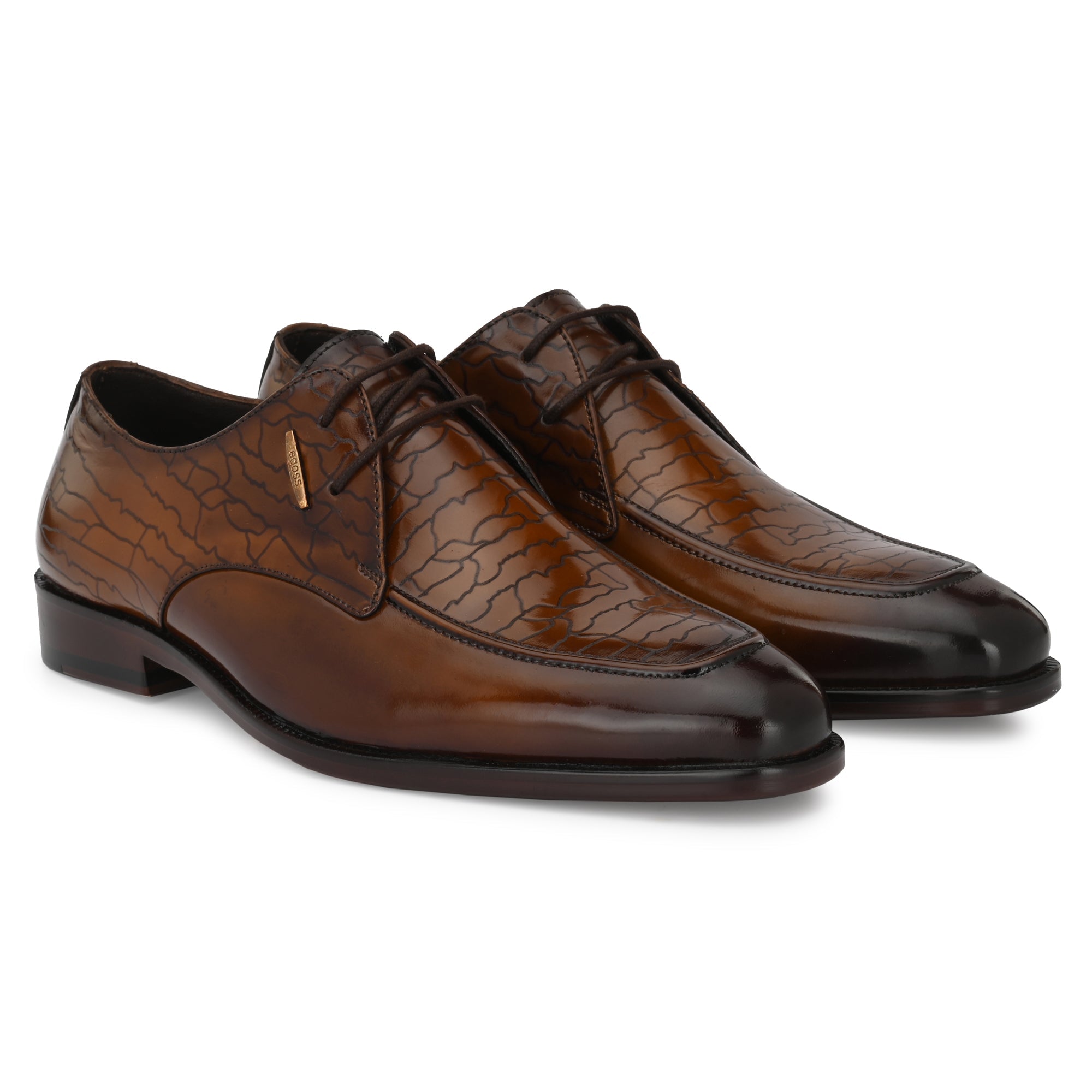 egoss-shoes Formal Leather Laceup Shoes For Men