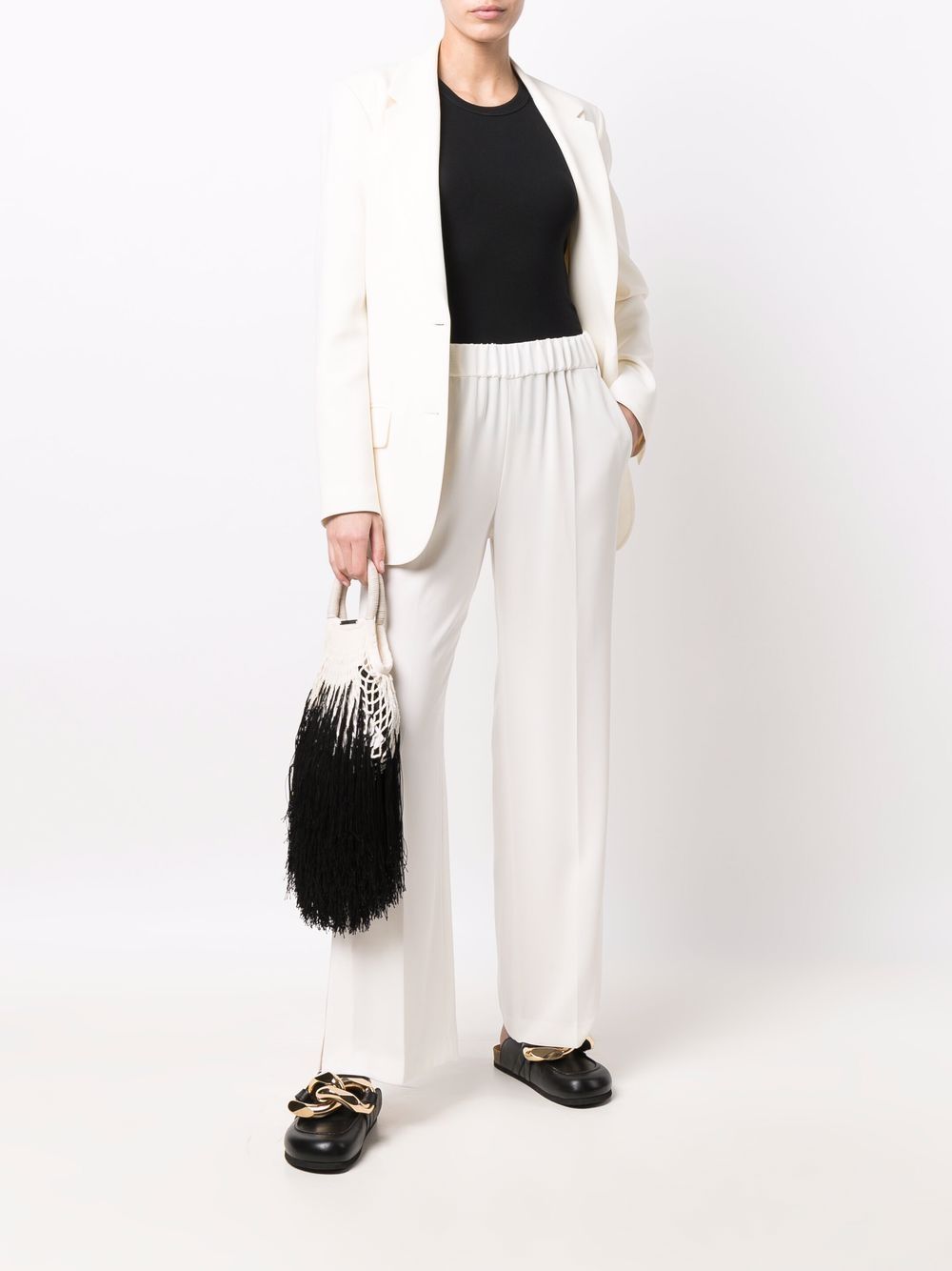 Alberto Biani White Cady Elasticated Trousers - view 5