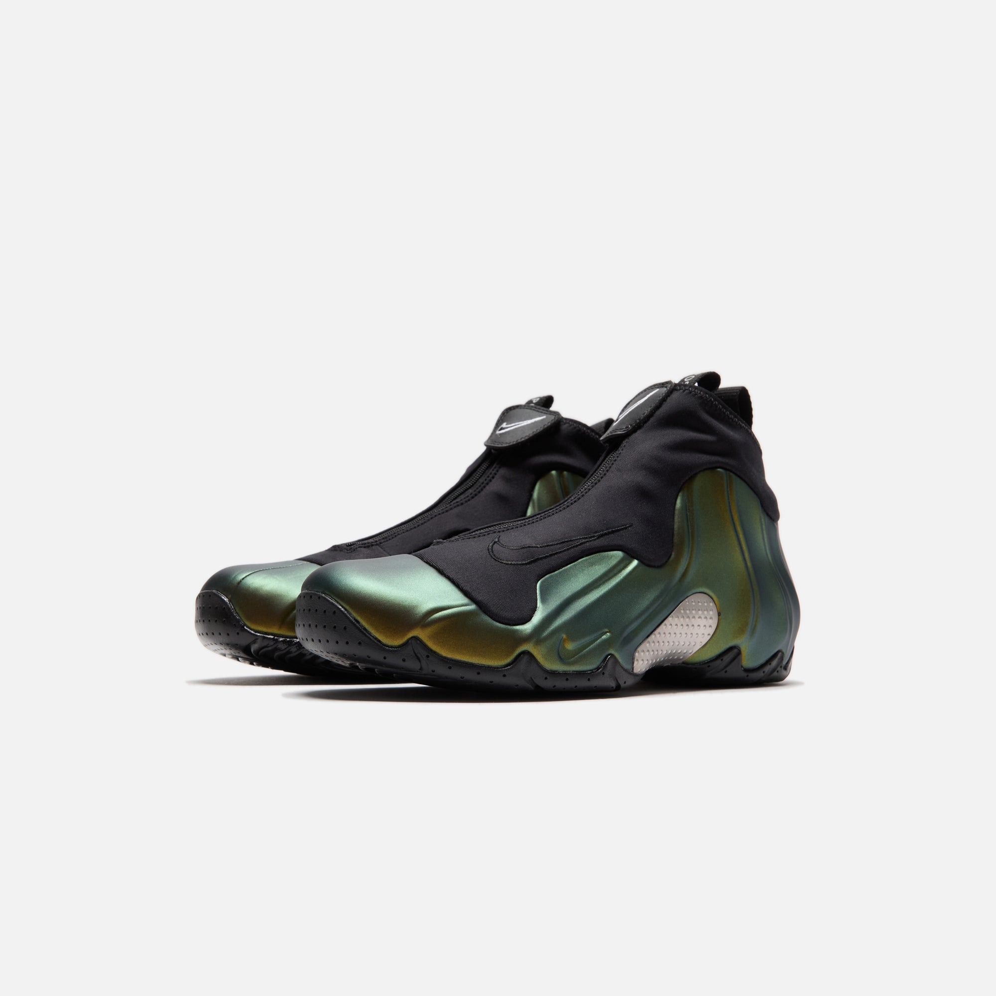 Nike Air Flightposite - Metallic Gold / Black / Metallic Silver / White / Black - view 2