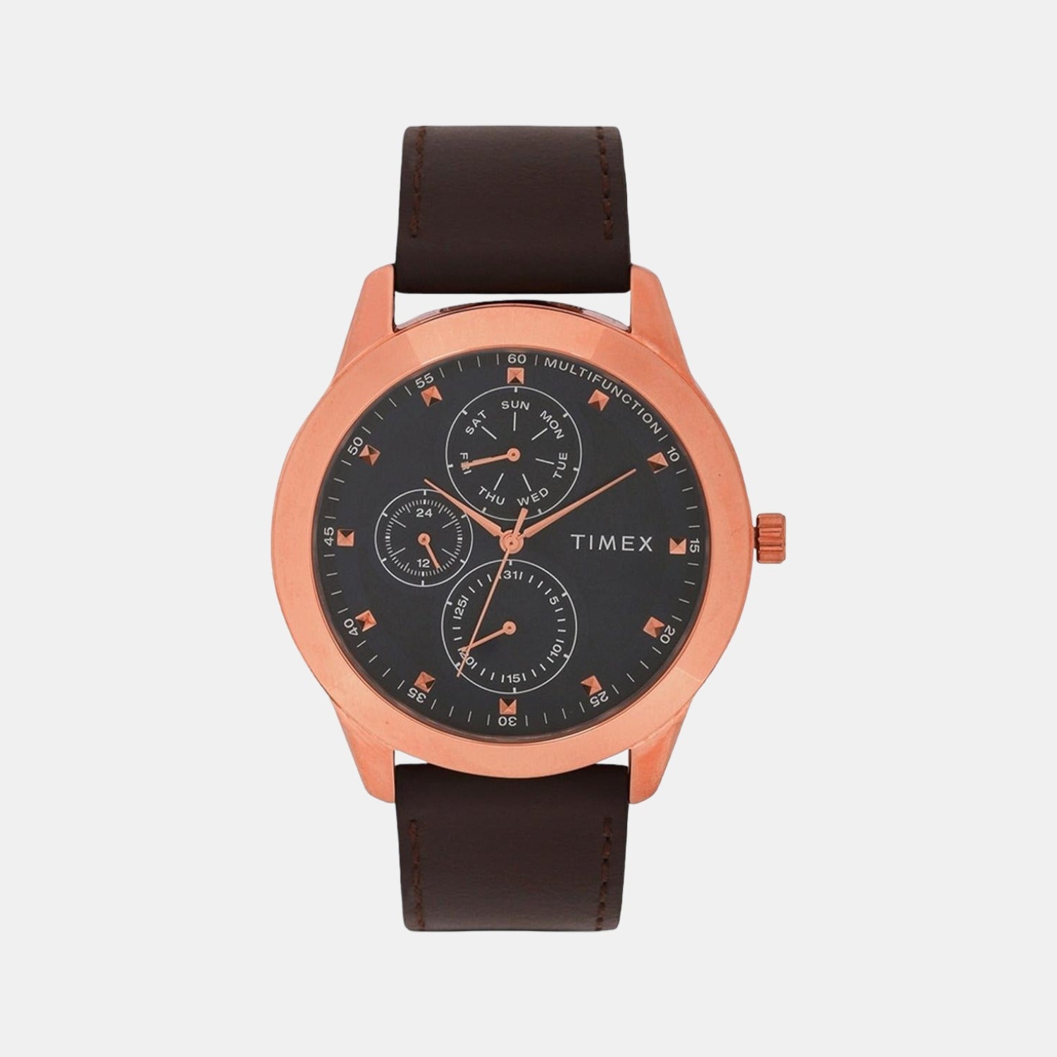 Timex Fashion Men Quartz Blue Dial Chronograph Leather Watch TWEG18504