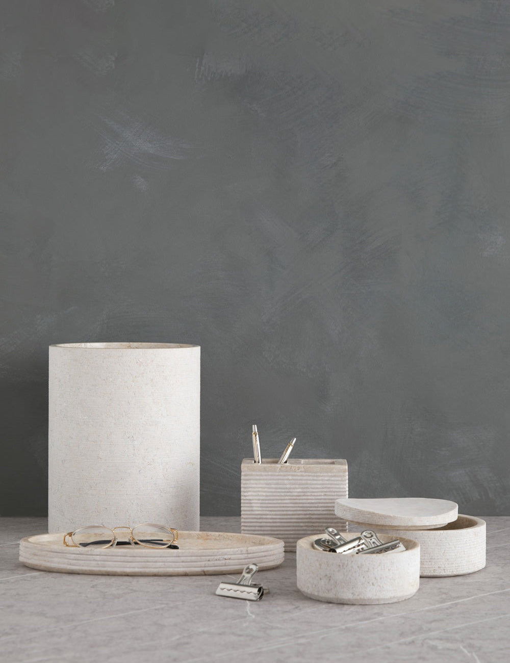 Lulu and Georgia Limestone Bath Accessories by Kassatex - view 14