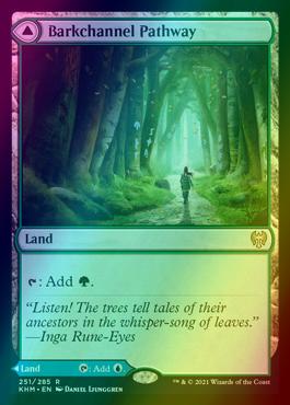 Barkchannel pathway tidechannel – Magic Barkchannel Pathway // Tidechannel Pathway [251] [Kaldheim] [Foil]