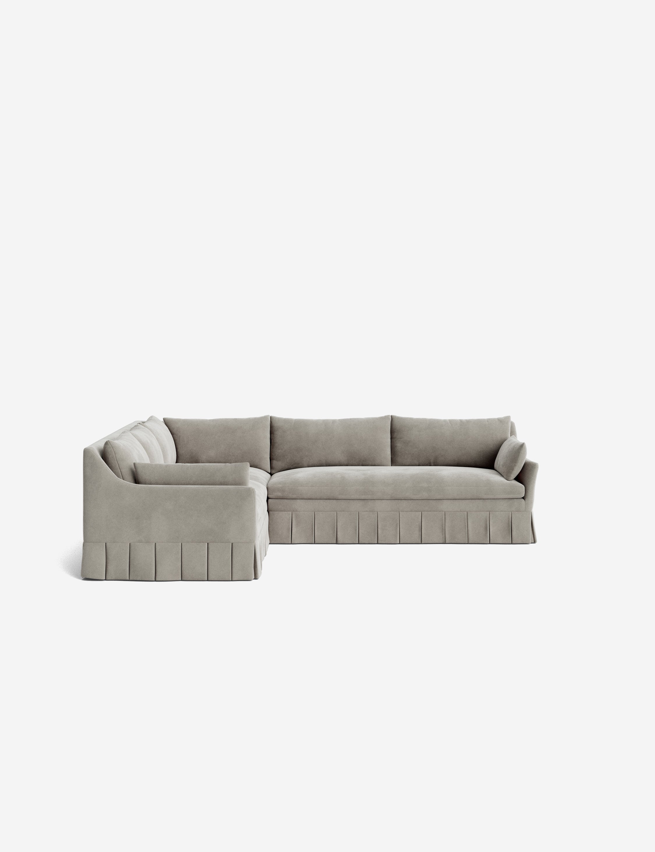 Lulu and Georgia Portola Luxe Depth Pleated Corner Sectional Sofa - view 120