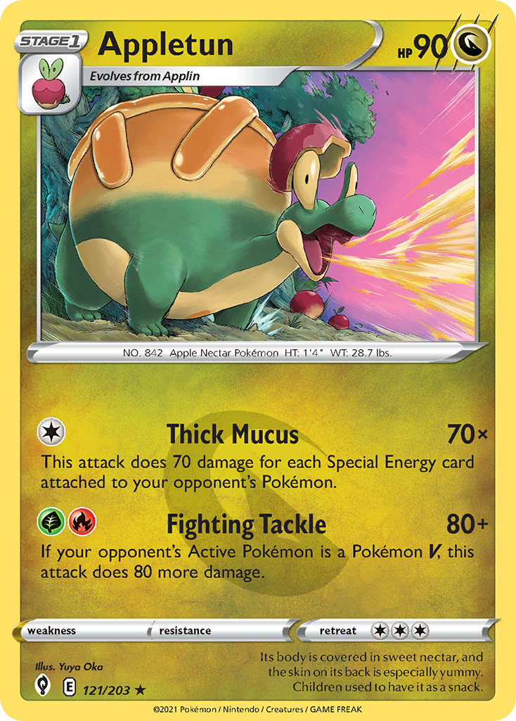 Rare swsh7-121 reverse – Pokémon Appletun - 121/203 - Rare [swsh7-121] [Reverse Holo] - Appletun - 121/203 - Rare