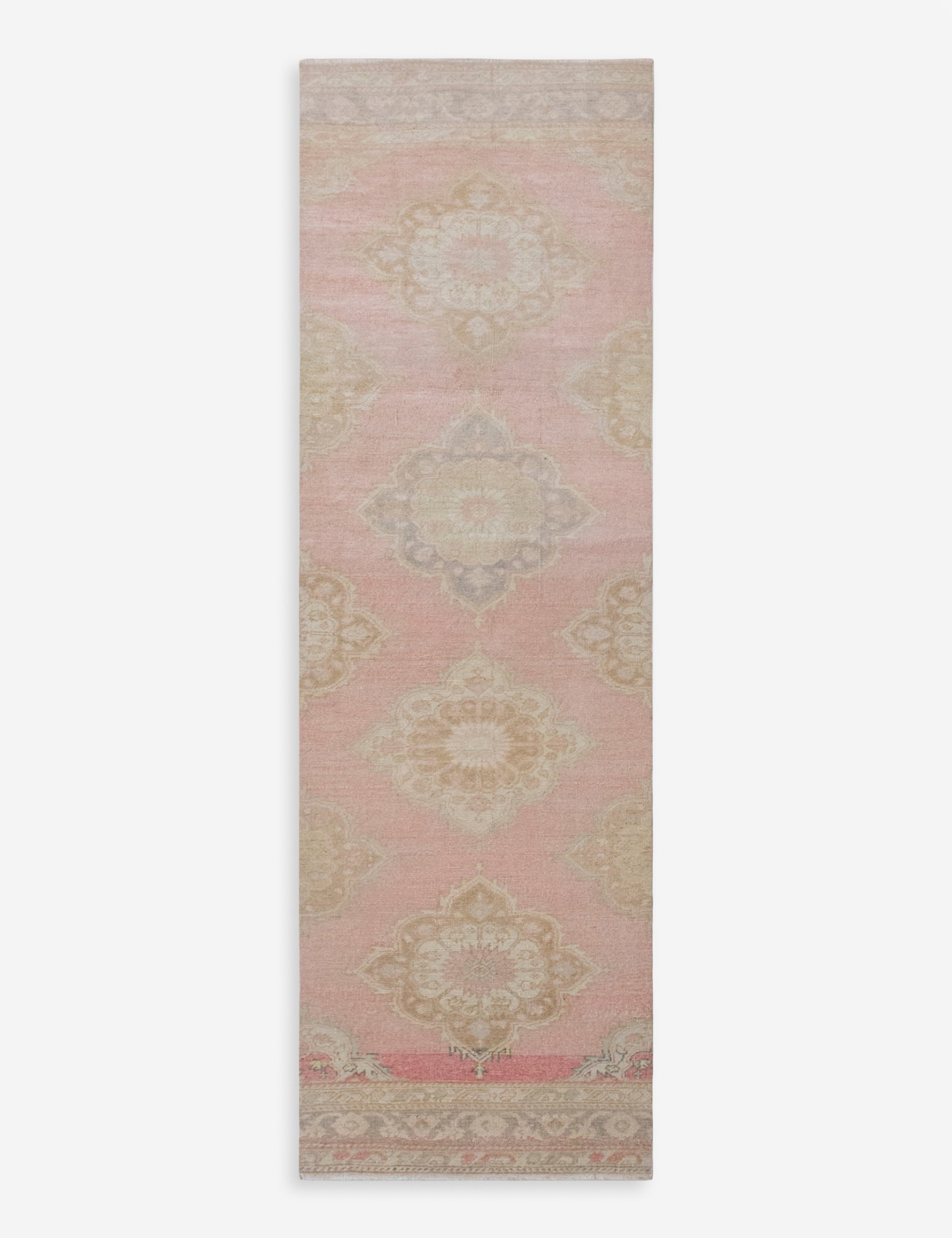Lulu and Georgia Vintage Turkish Hand-Knotted Wool Runner Rug No. 320, 2'7" x 10'11"