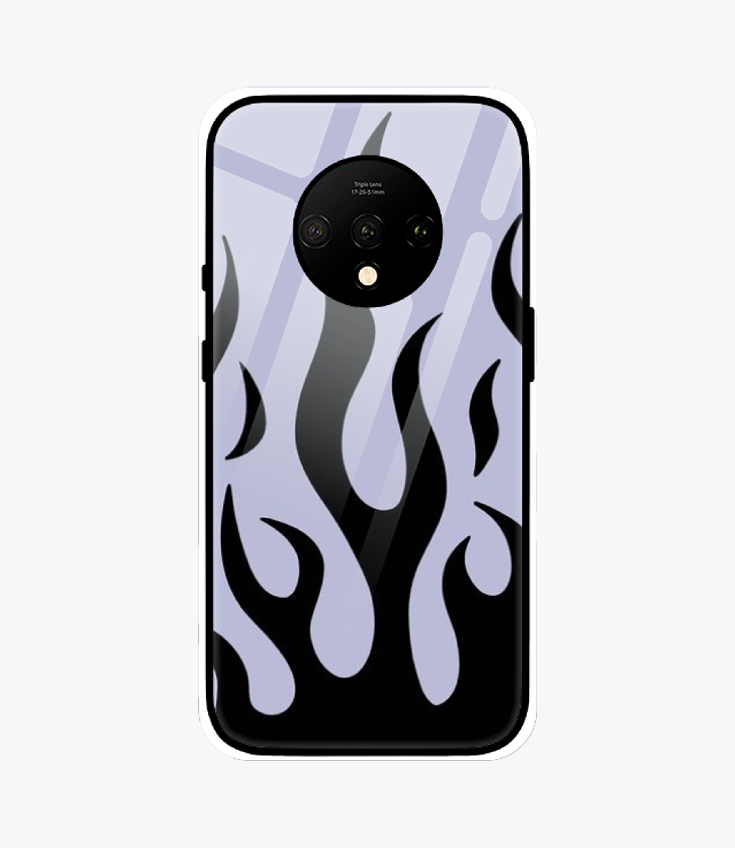 The Case Company Black/Grey Flame Metal Case for Oneplus 7T