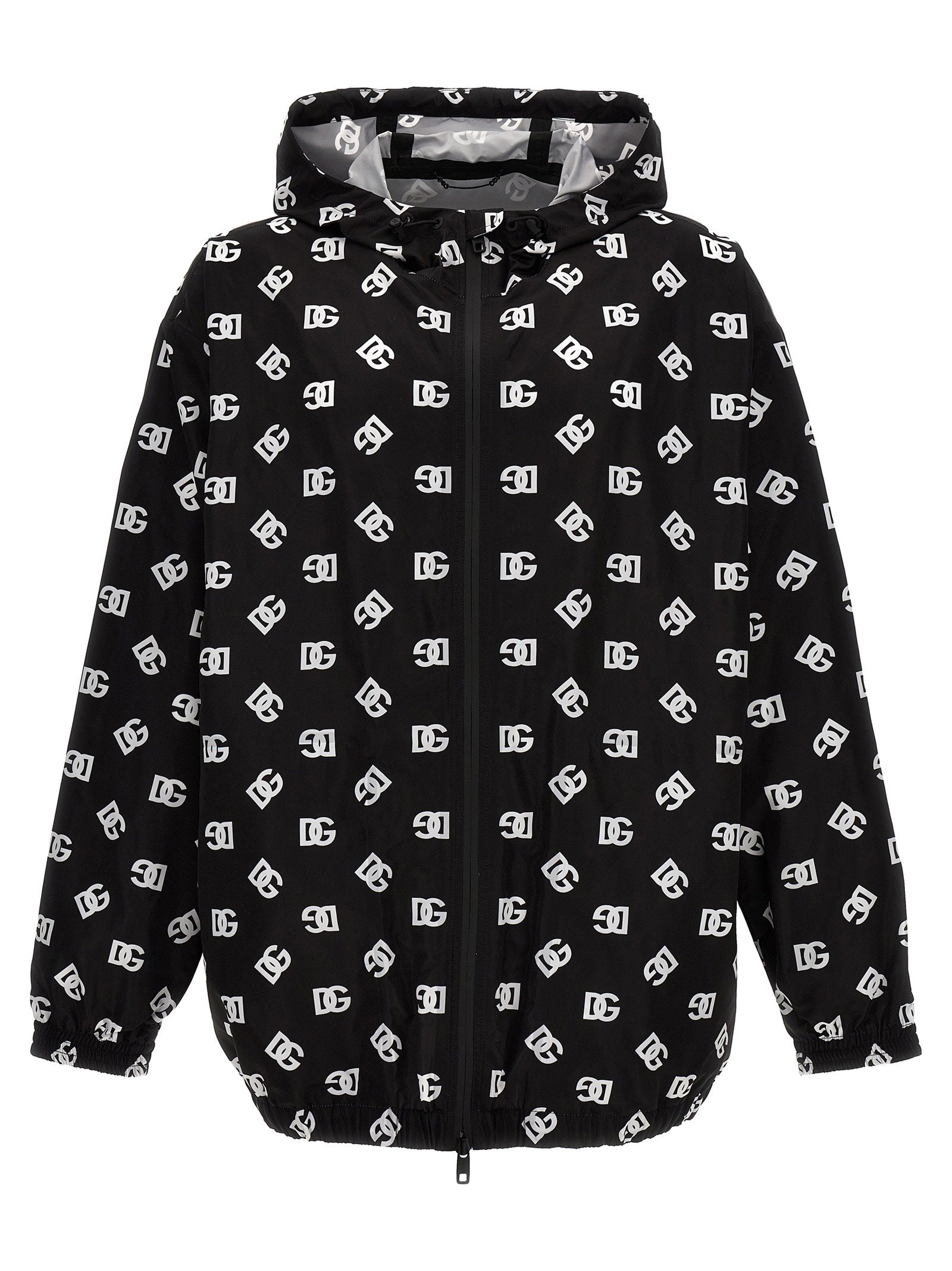 Dolce & Gabbana Logo Print Hooded Jacket – 100% polyester