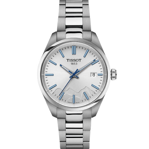Tissot T-Classic PR 100 Jungfraubahn Quartz 34mm Silver Dial Women T1502101103101