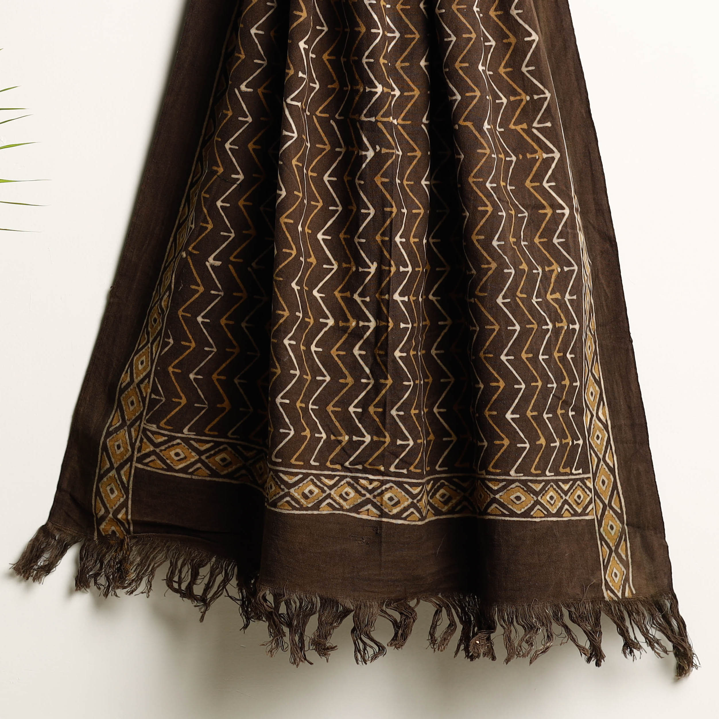 SOUTH KARGHA Brown - Akola Block Printed Pure Handloom Cotton Towel - view 3
