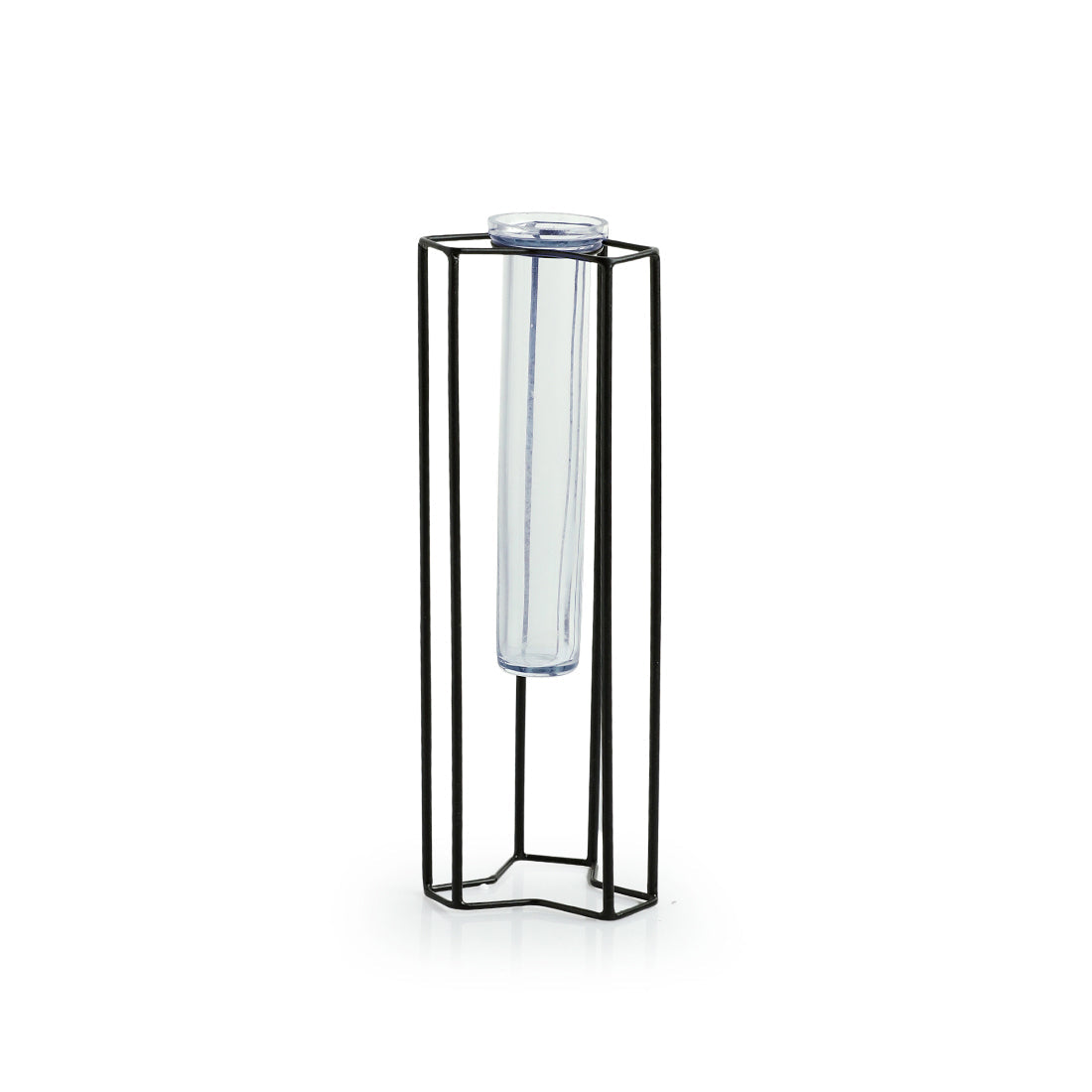 EXCLUSIVELANE 'Modern Glass Garden' Test Tube Table Planter/Vase (10 Inch, Black) - view 2