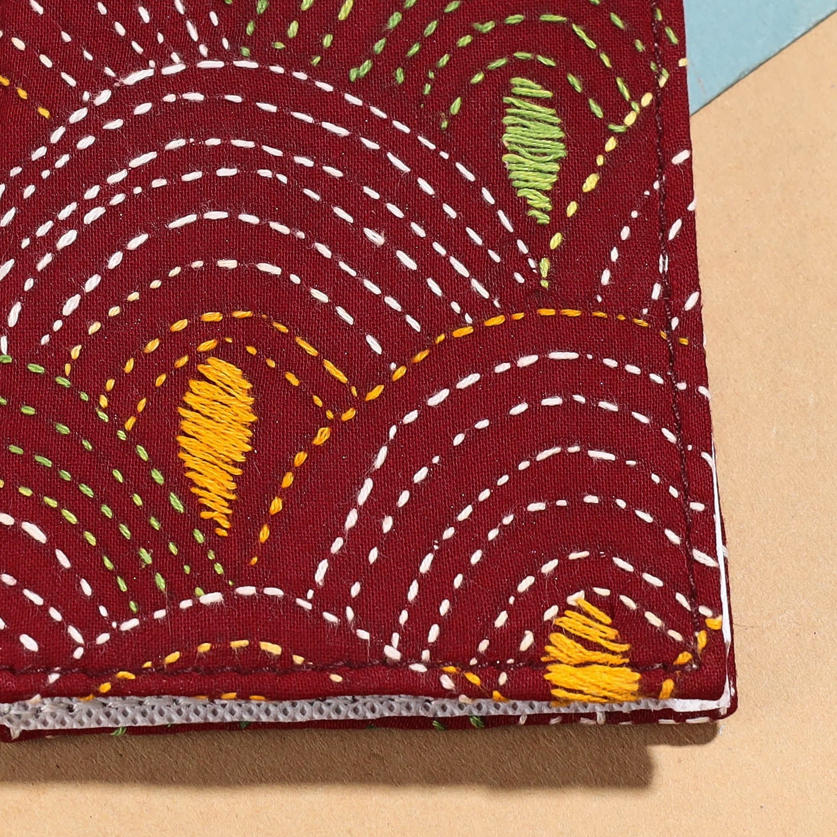 ASALKAAR Bengal Kantha Work Handcrafted Notepad (4 x 3 in) - view 2